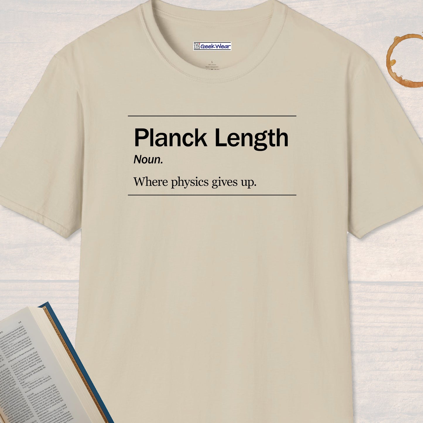 GeekWear Science Definitions Planck Length T-Shirt