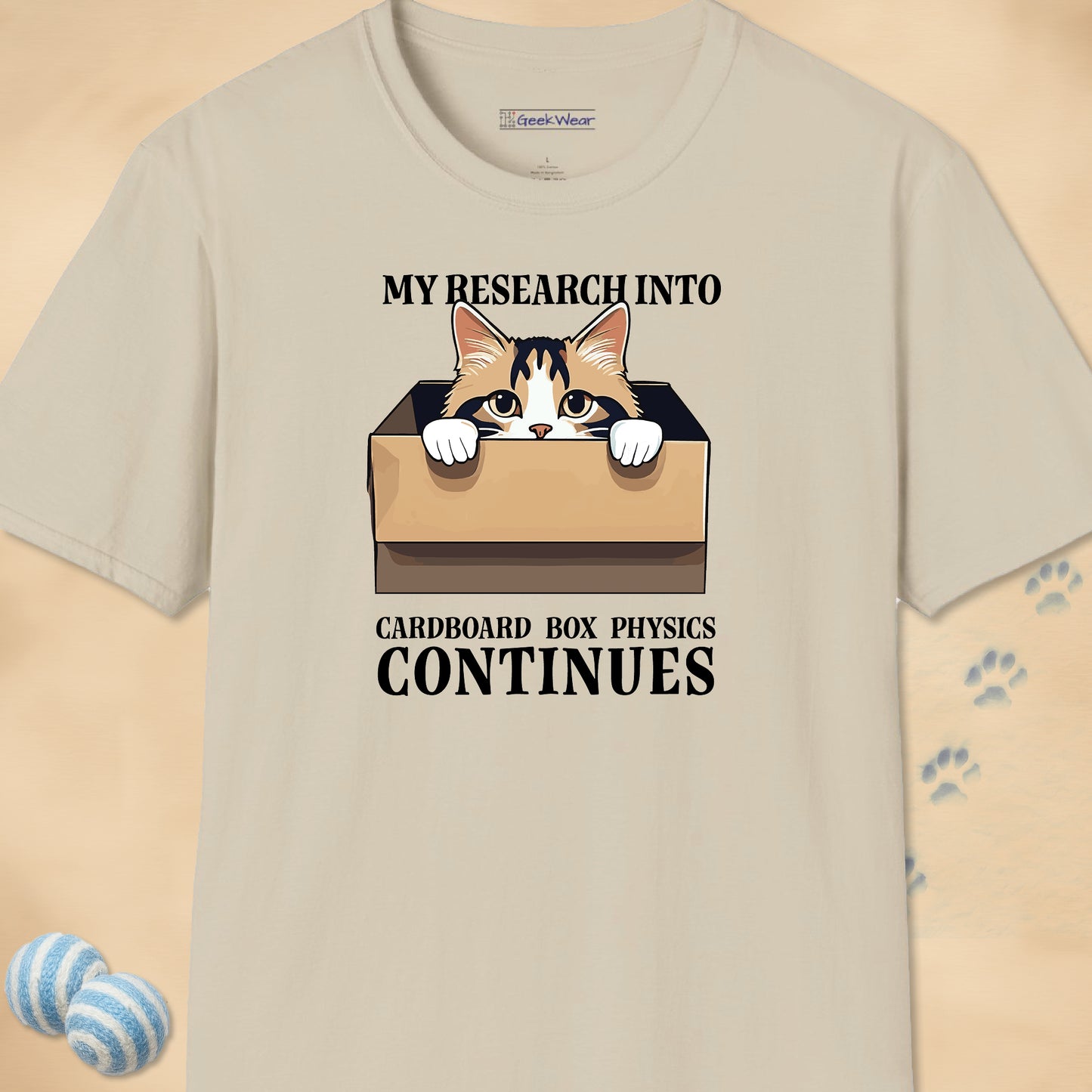 GeekWear Cat Boxes Research T-Shirt