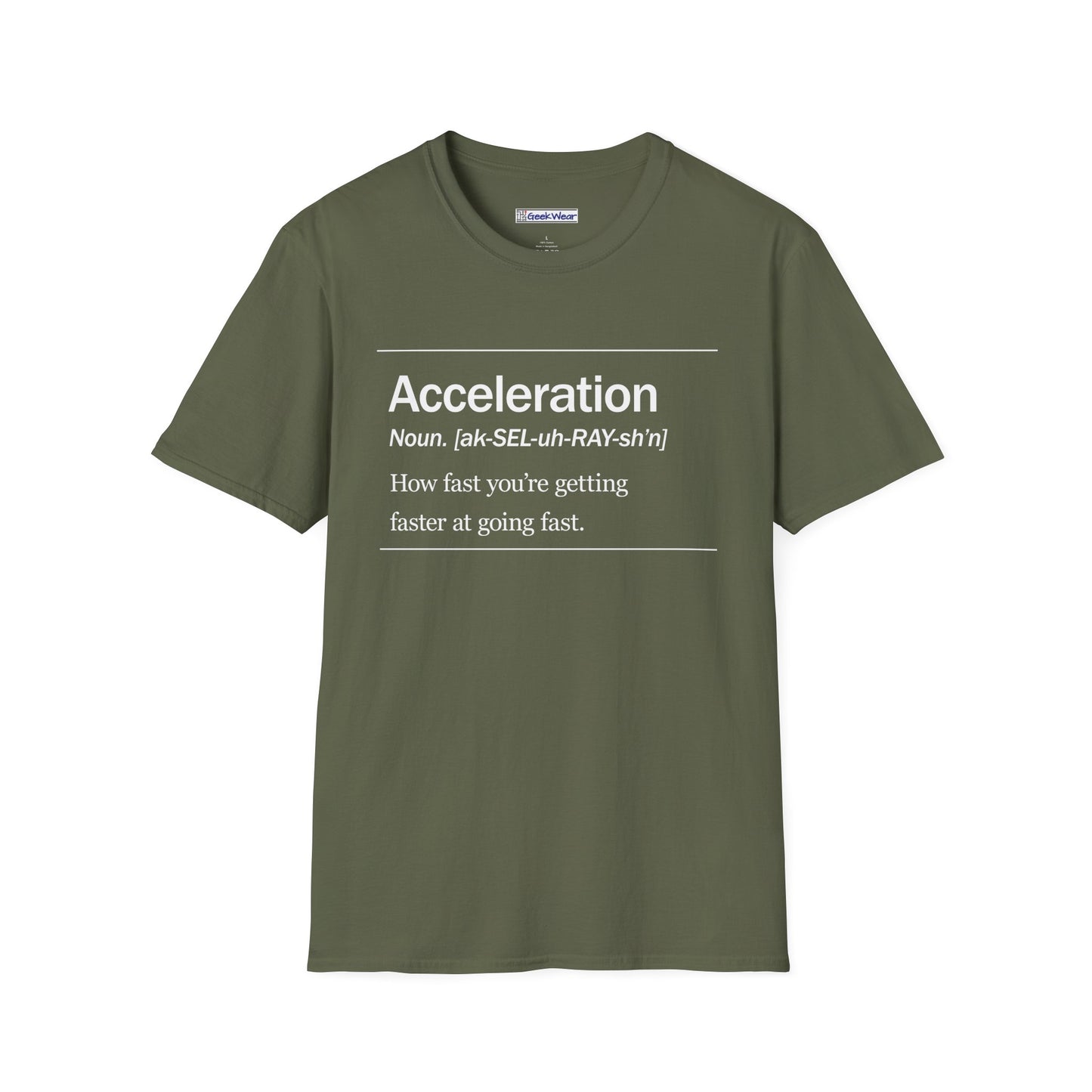 GeekWear Science Definitions Acceleration T-Shirt