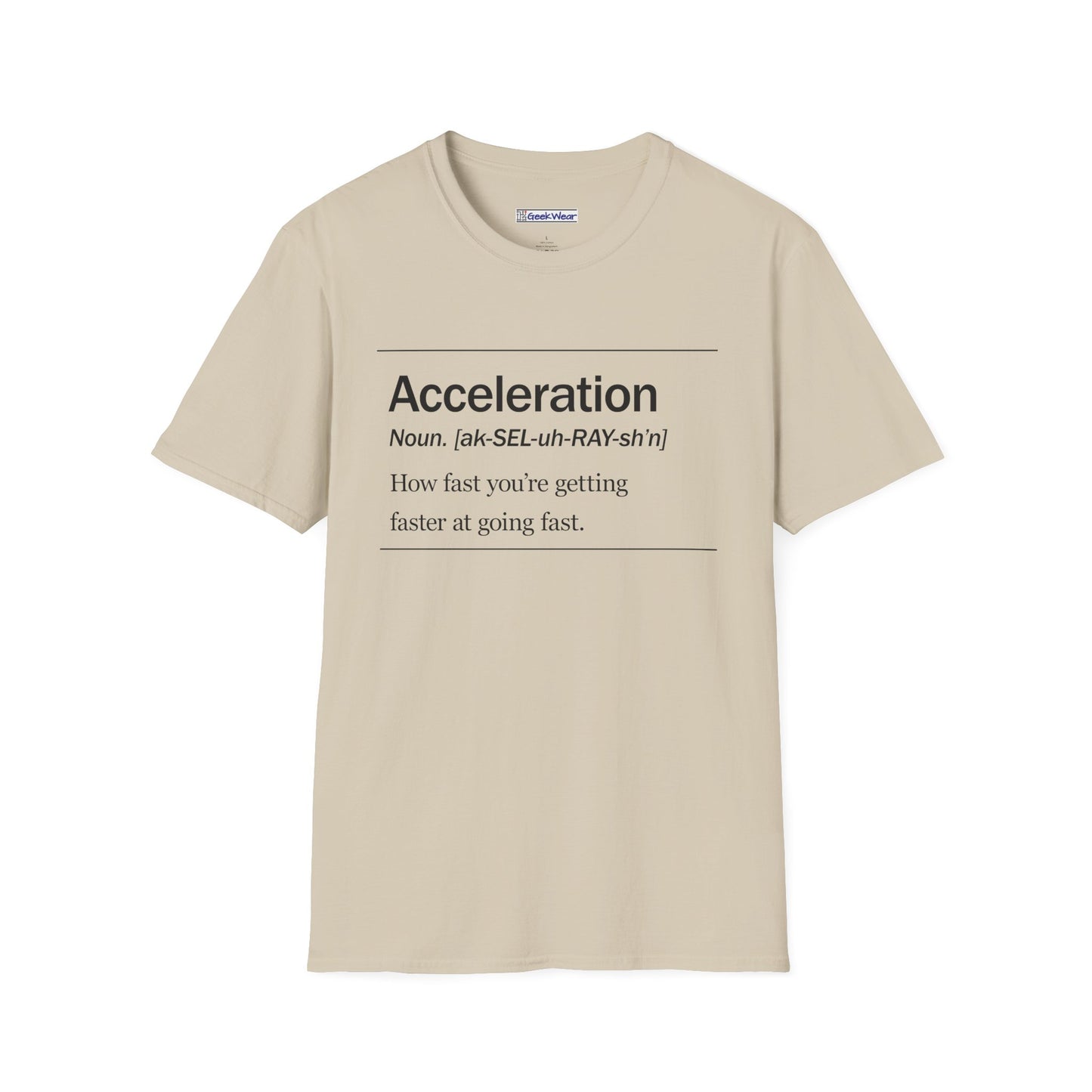 GeekWear Science Definitions Acceleration T-Shirt