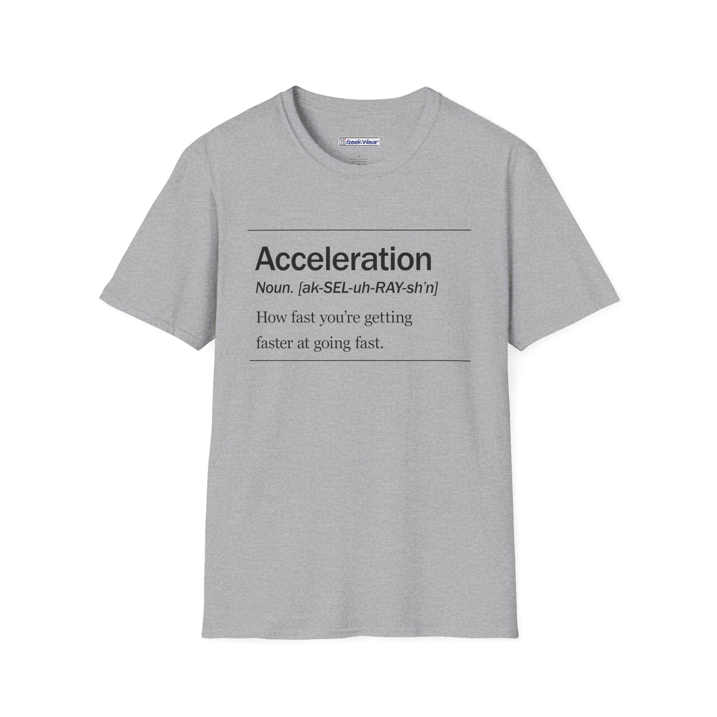GeekWear Science Definitions Acceleration T-Shirt