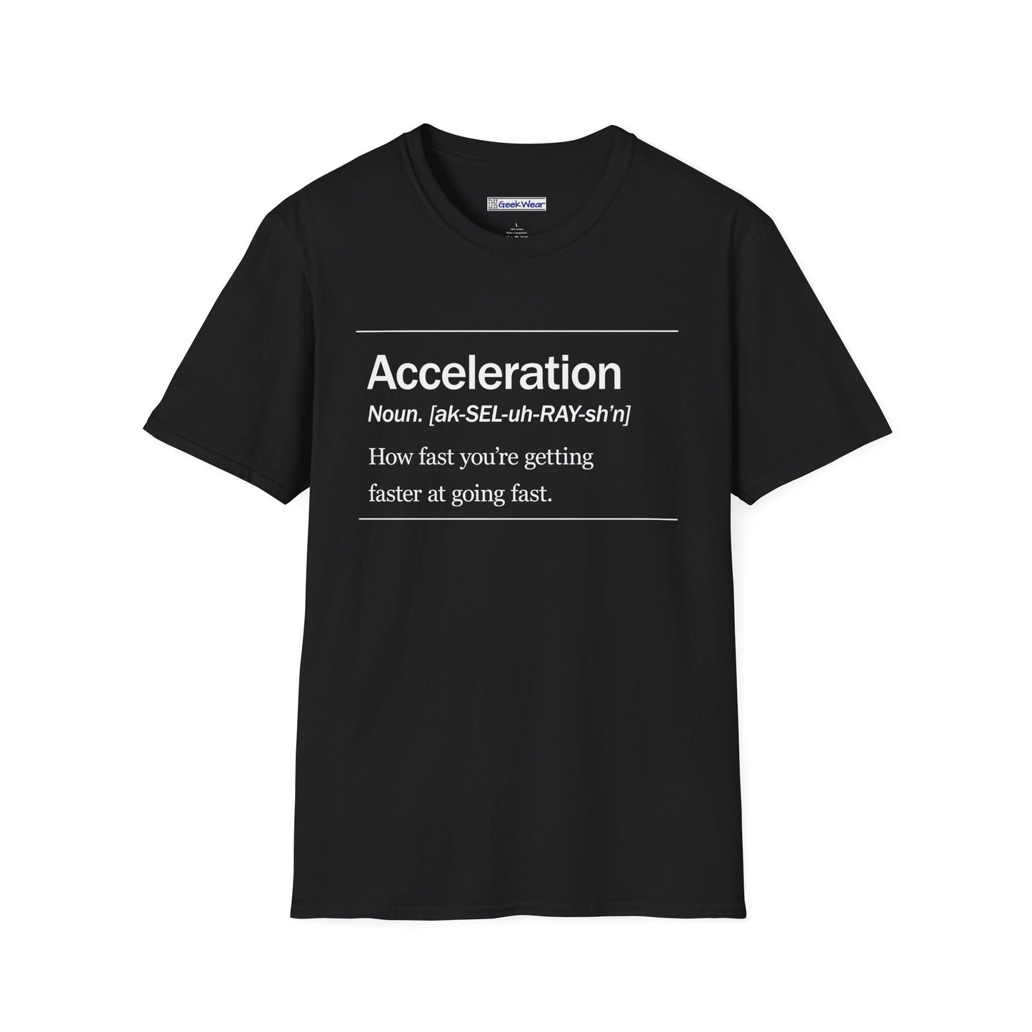 GeekWear Science Definitions Acceleration T-Shirt
