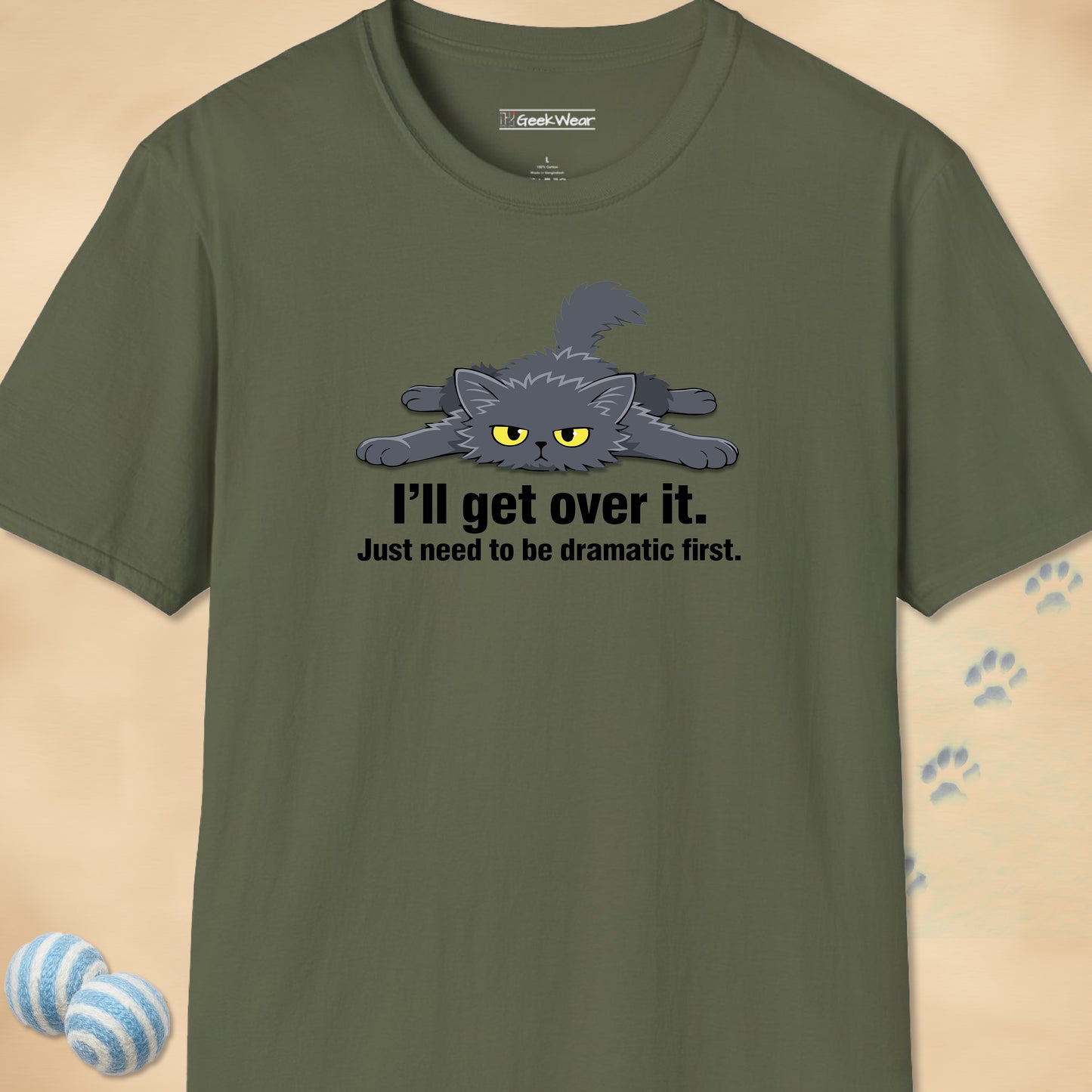 GeekWear Cats Get Over It T-Shirt