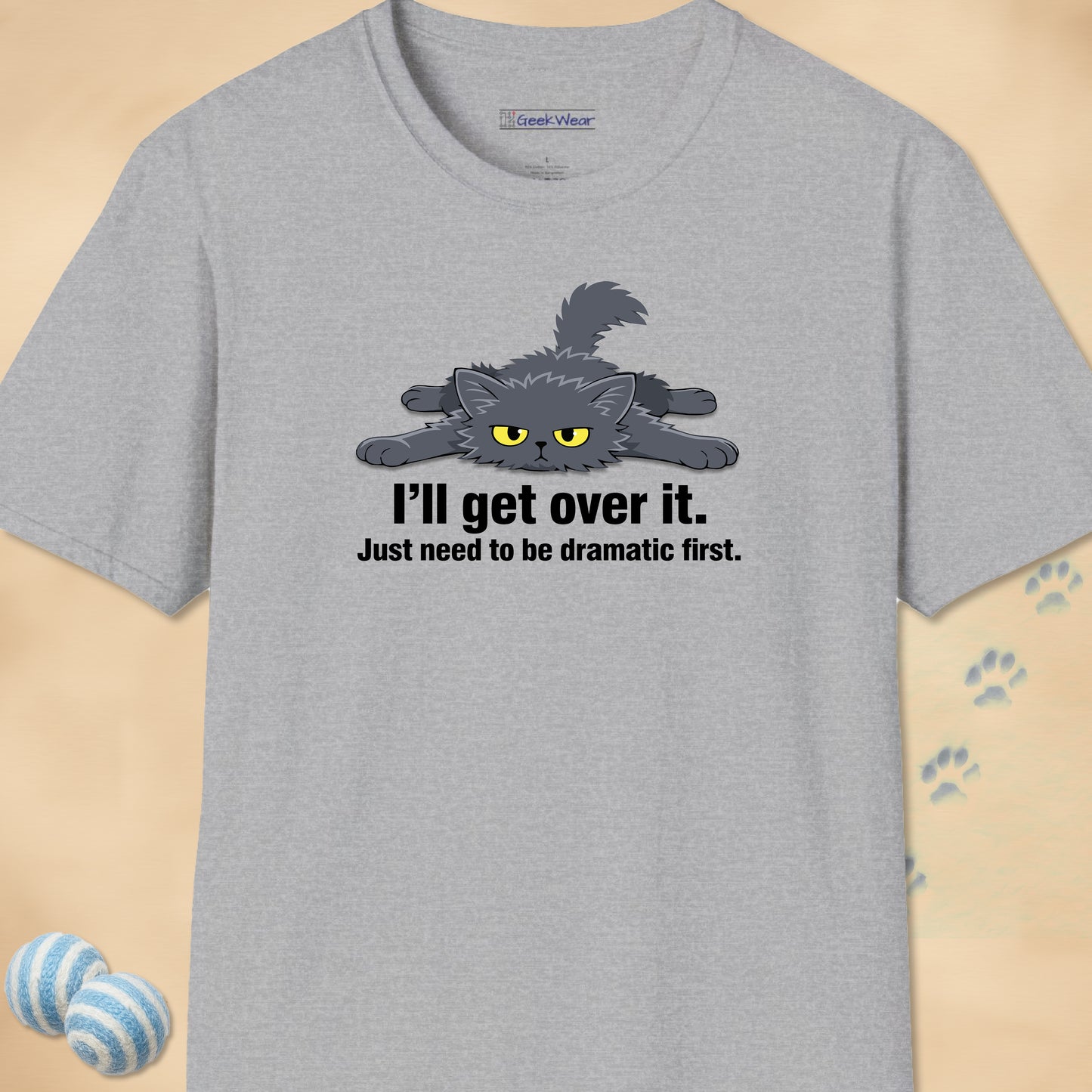 GeekWear Cats Get Over It T-Shirt