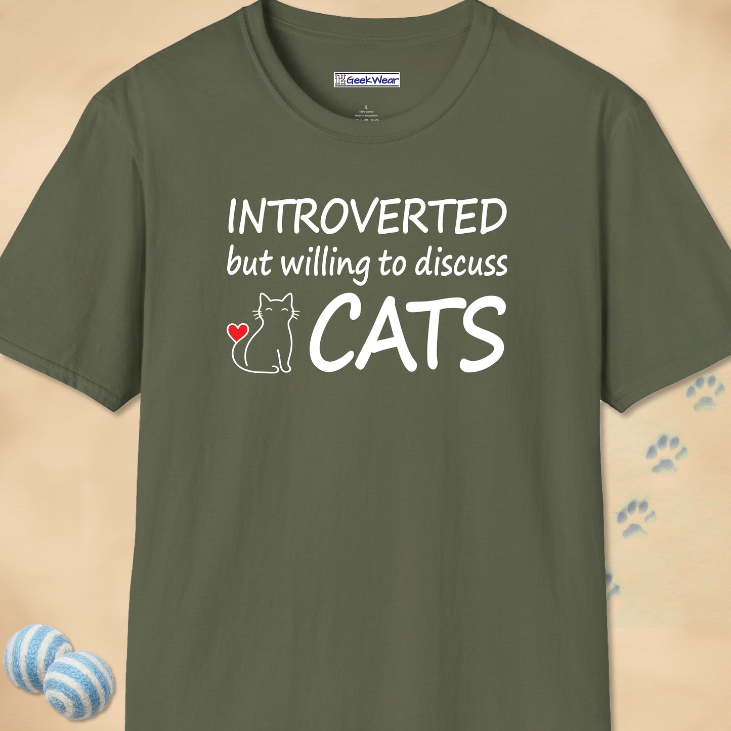 GeekWear Cats Introverted T-Shirt