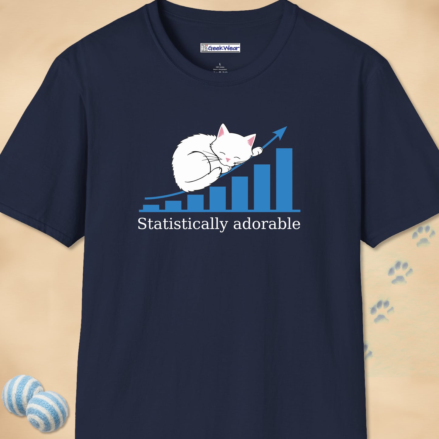 GeekWear Cats Statistically Adorable 2 T-Shirt