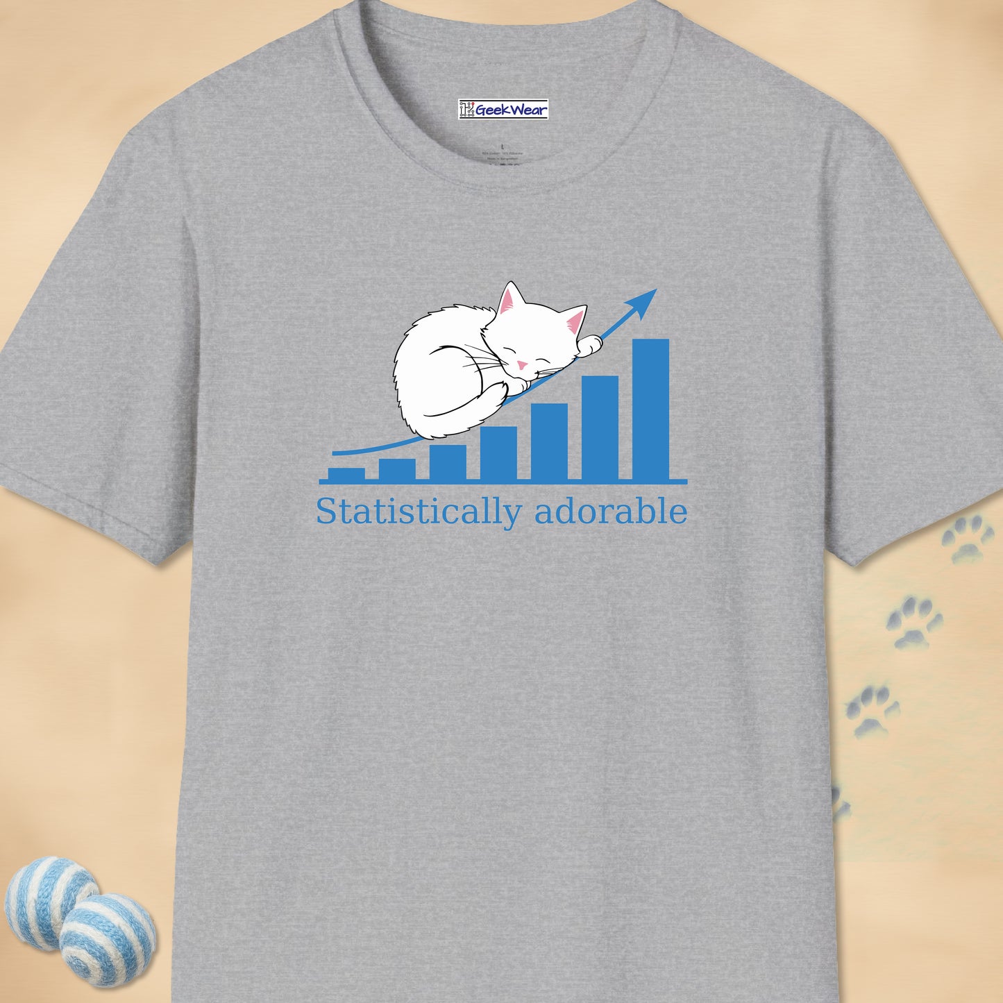 GeekWear Cats Statistically Adorable 2 T-Shirt