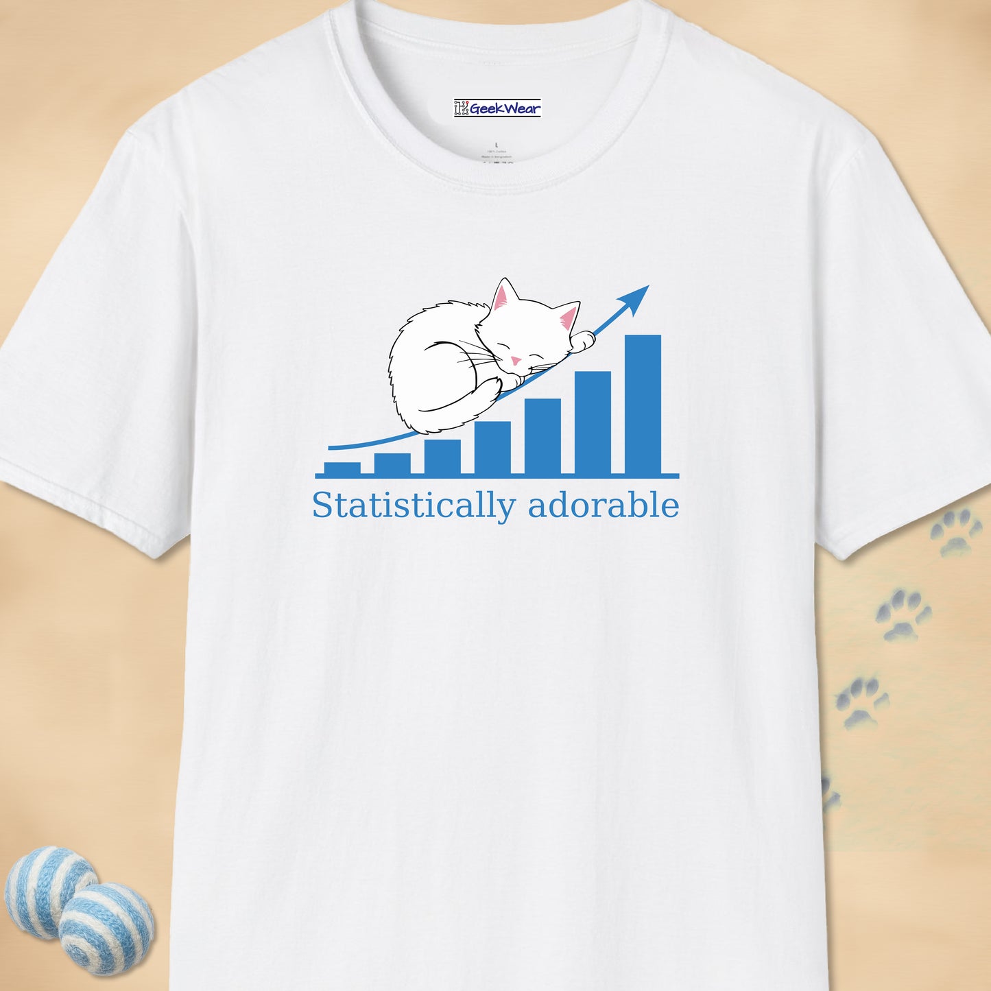 GeekWear Cats Statistically Adorable 2 T-Shirt