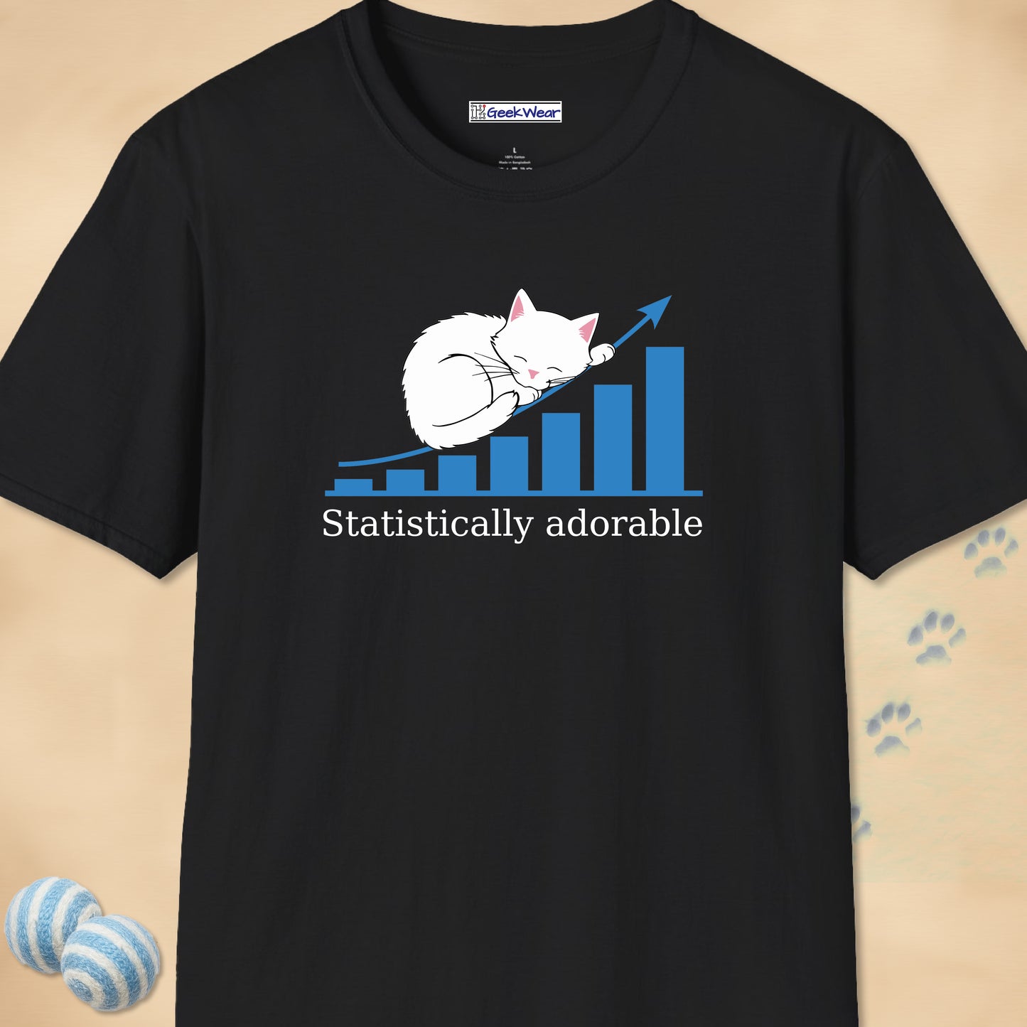 GeekWear Cats Statistically Adorable 2 T-Shirt