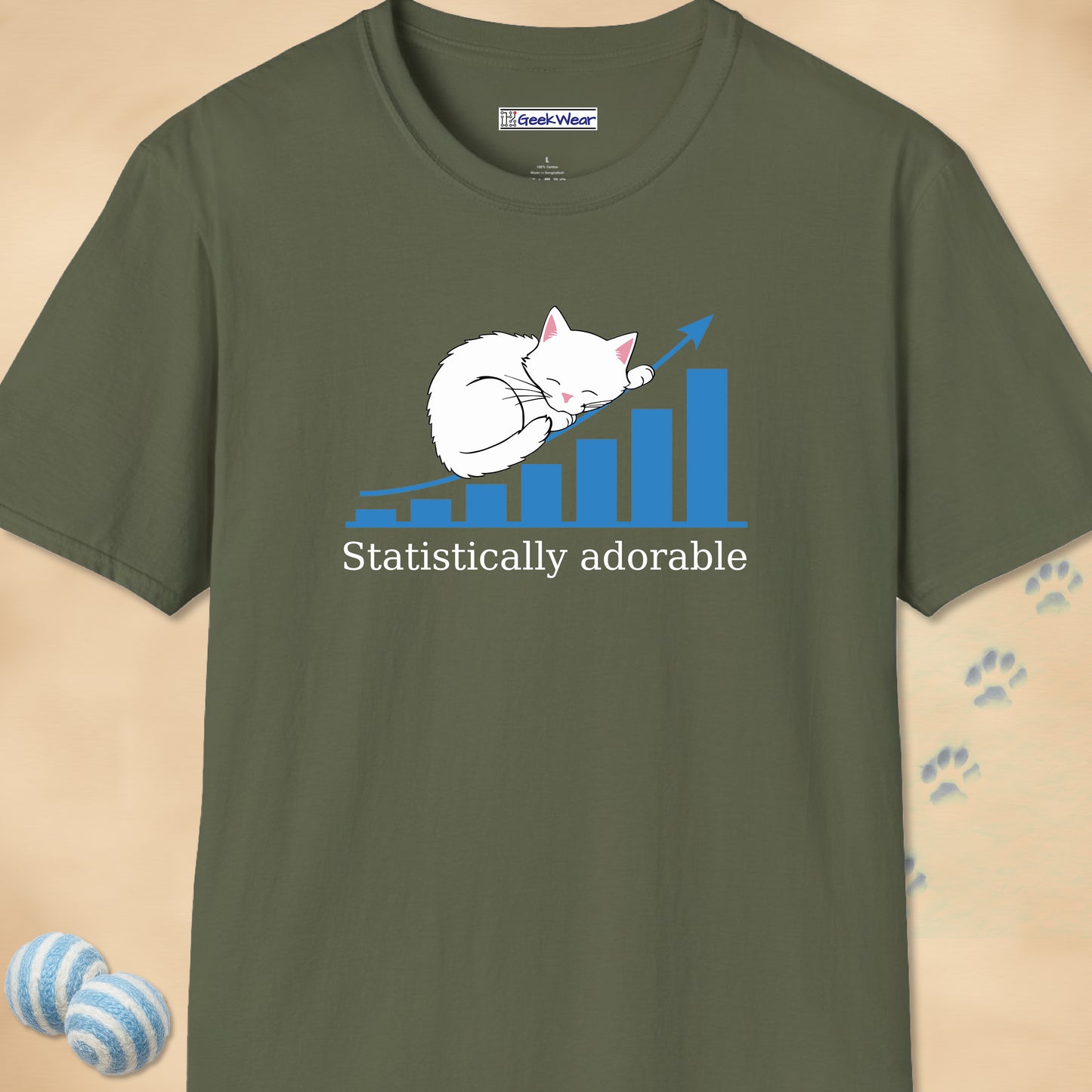 GeekWear Cats Statistically Adorable 2 T-Shirt