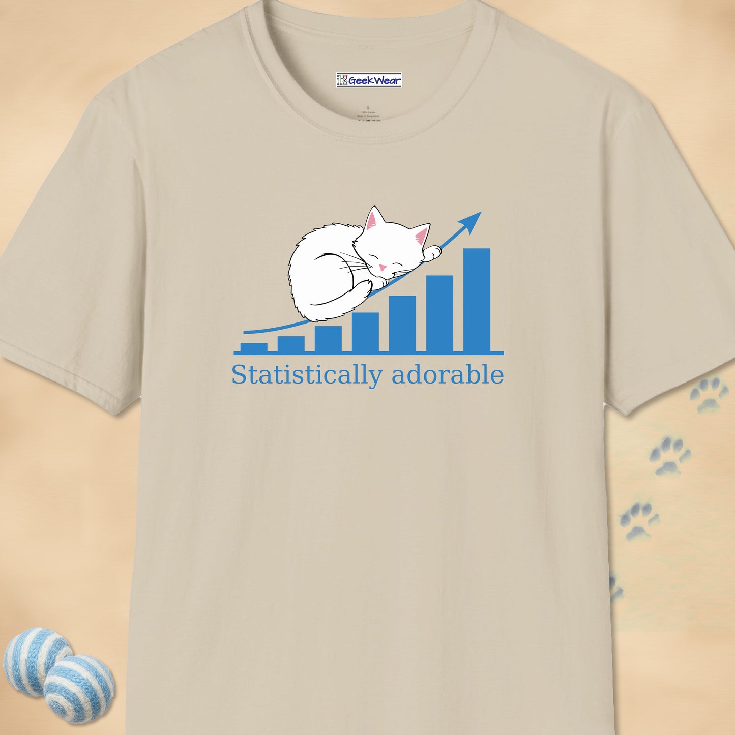 GeekWear Cats Statistically Adorable 2 T-Shirt