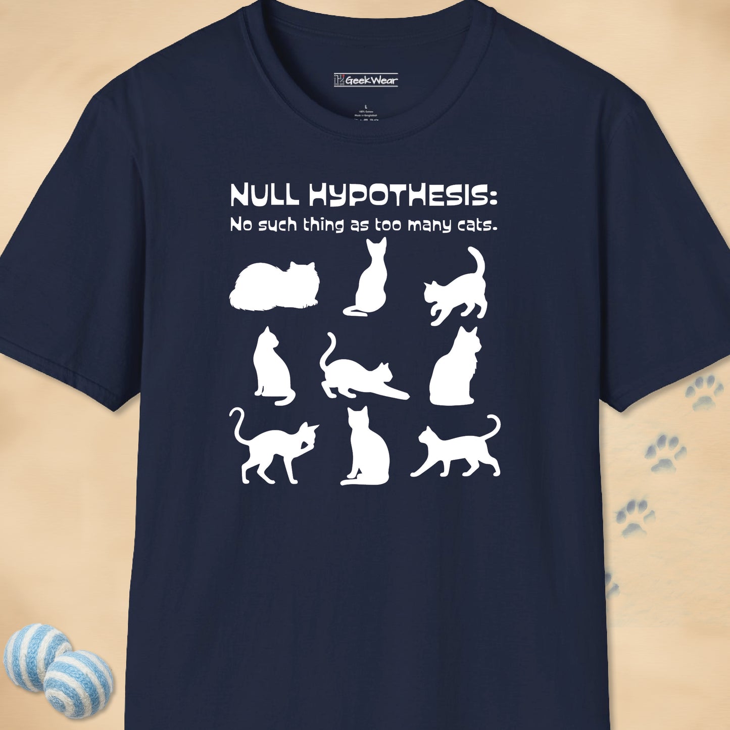 GeekWear Cat Null Hypothesis T-Shirt