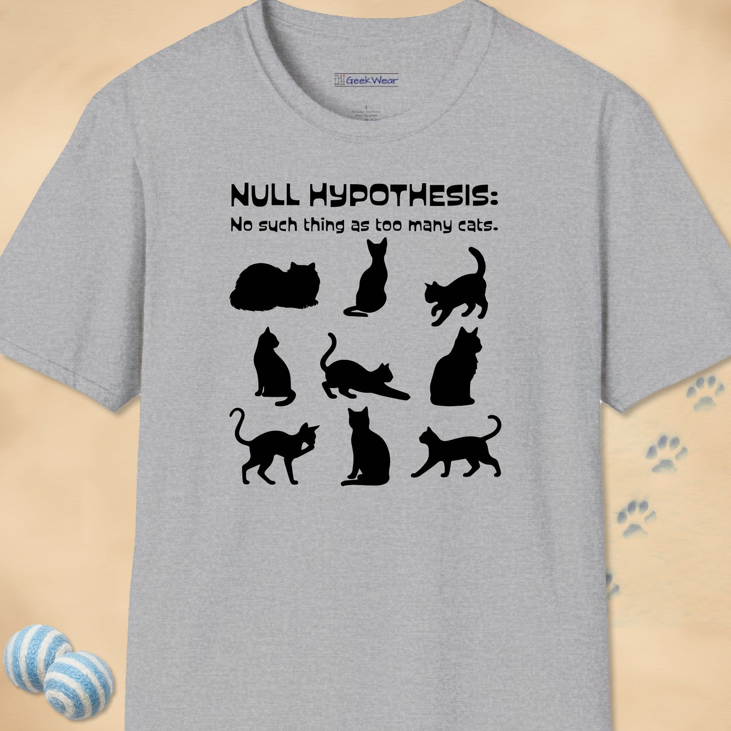 GeekWear Cat Null Hypothesis T-Shirt