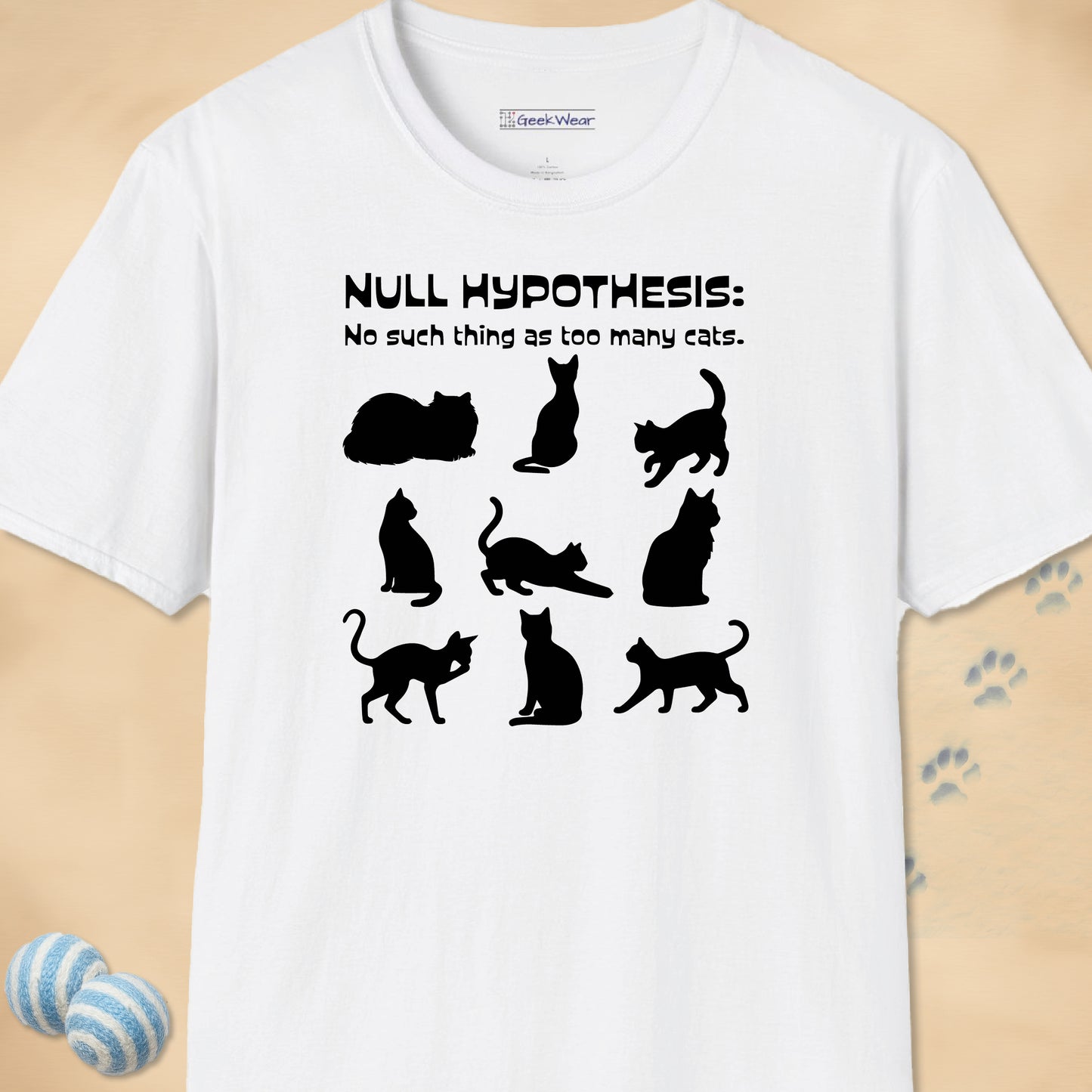 GeekWear Cat Null Hypothesis T-Shirt