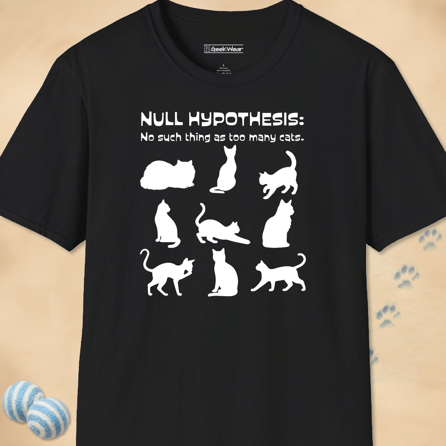 GeekWear Cat Null Hypothesis T-Shirt