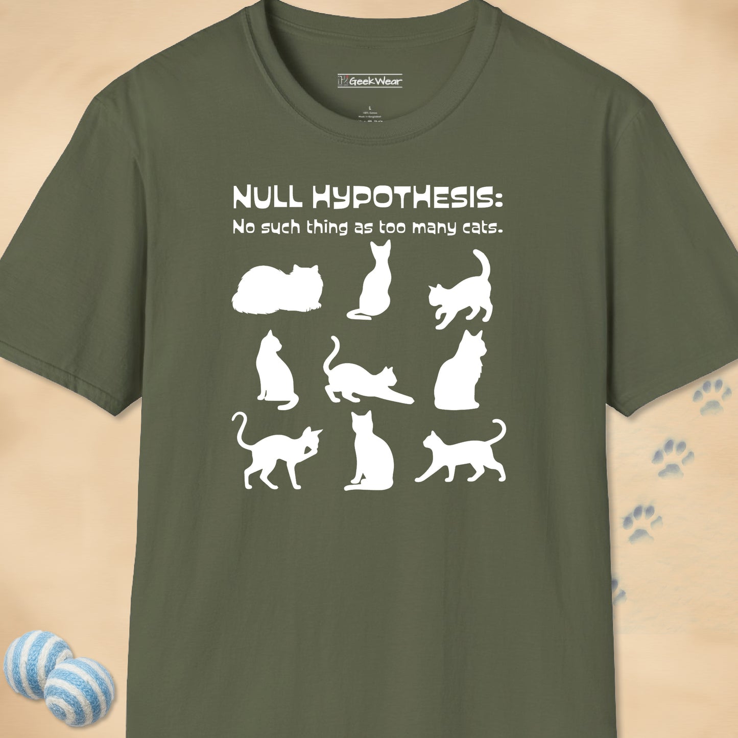 GeekWear Cat Null Hypothesis T-Shirt