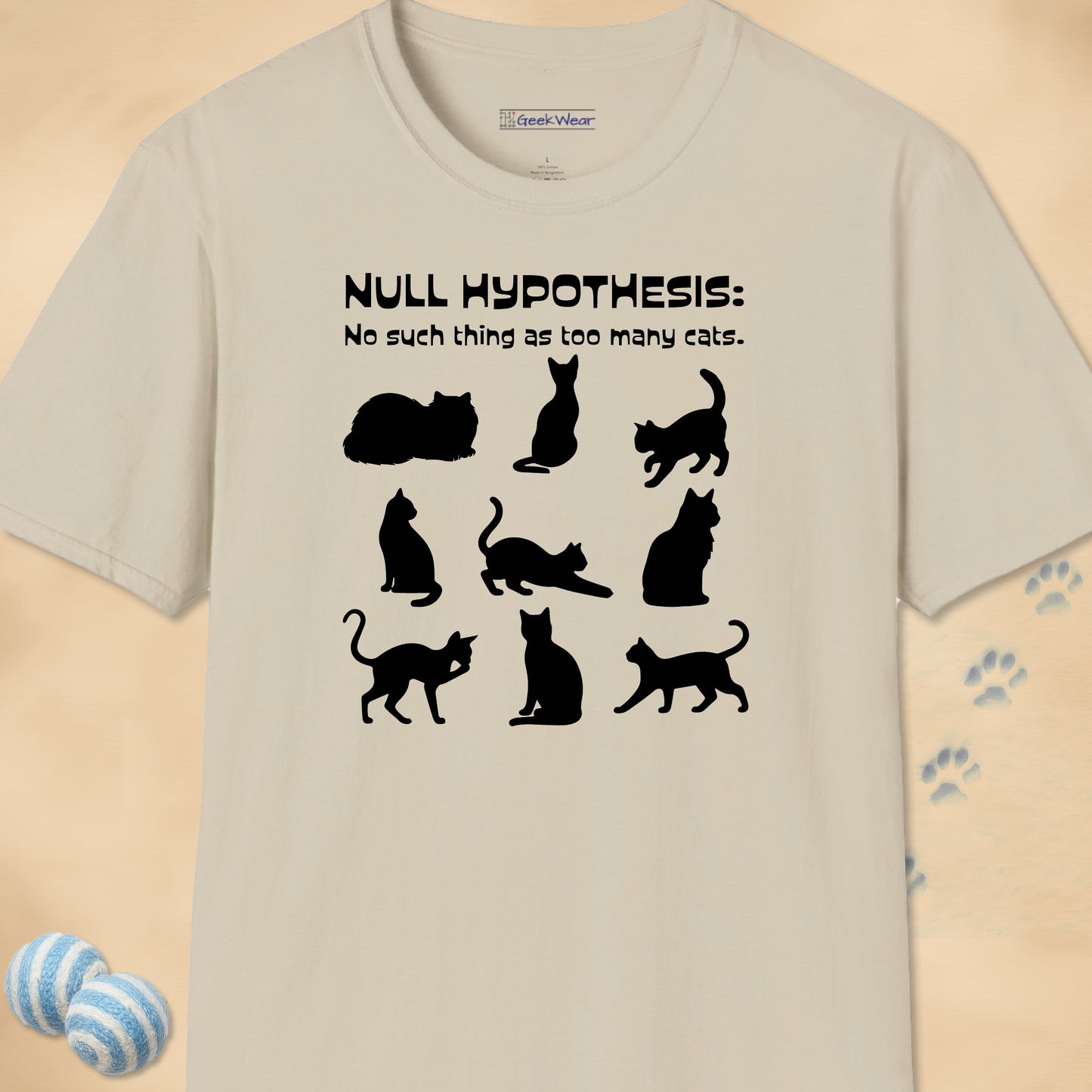 GeekWear Cat Null Hypothesis T-Shirt
