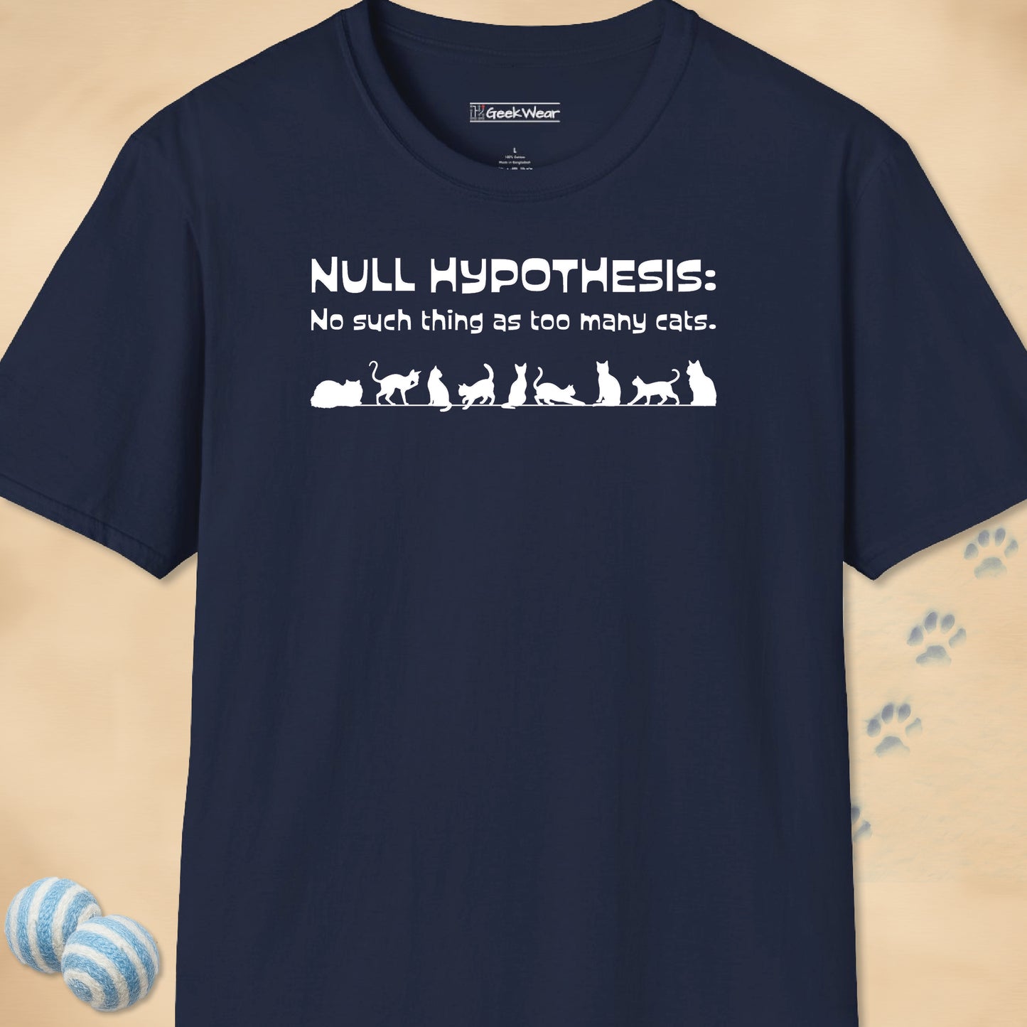 GeekWear Cat Null Hypothesis style 2 T-Shirt