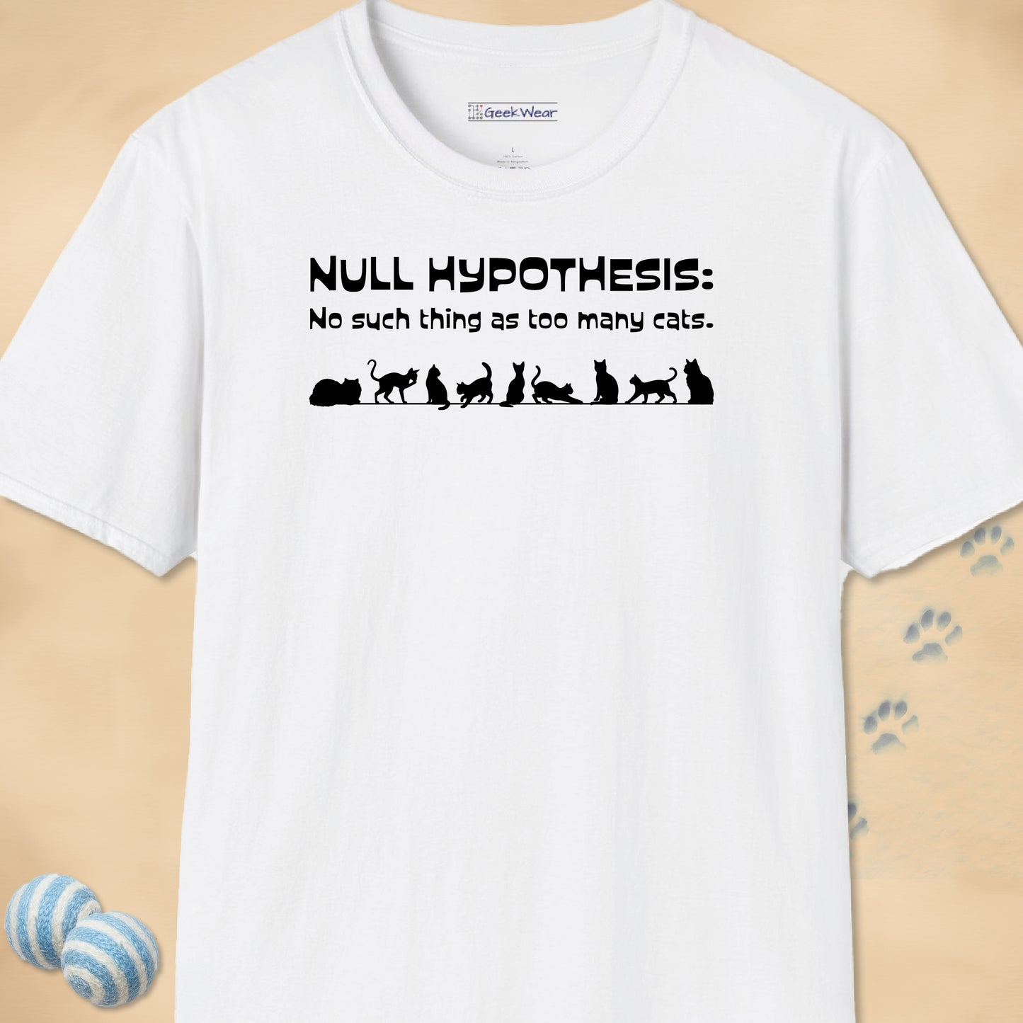 GeekWear Cat Null Hypothesis style 2 T-Shirt