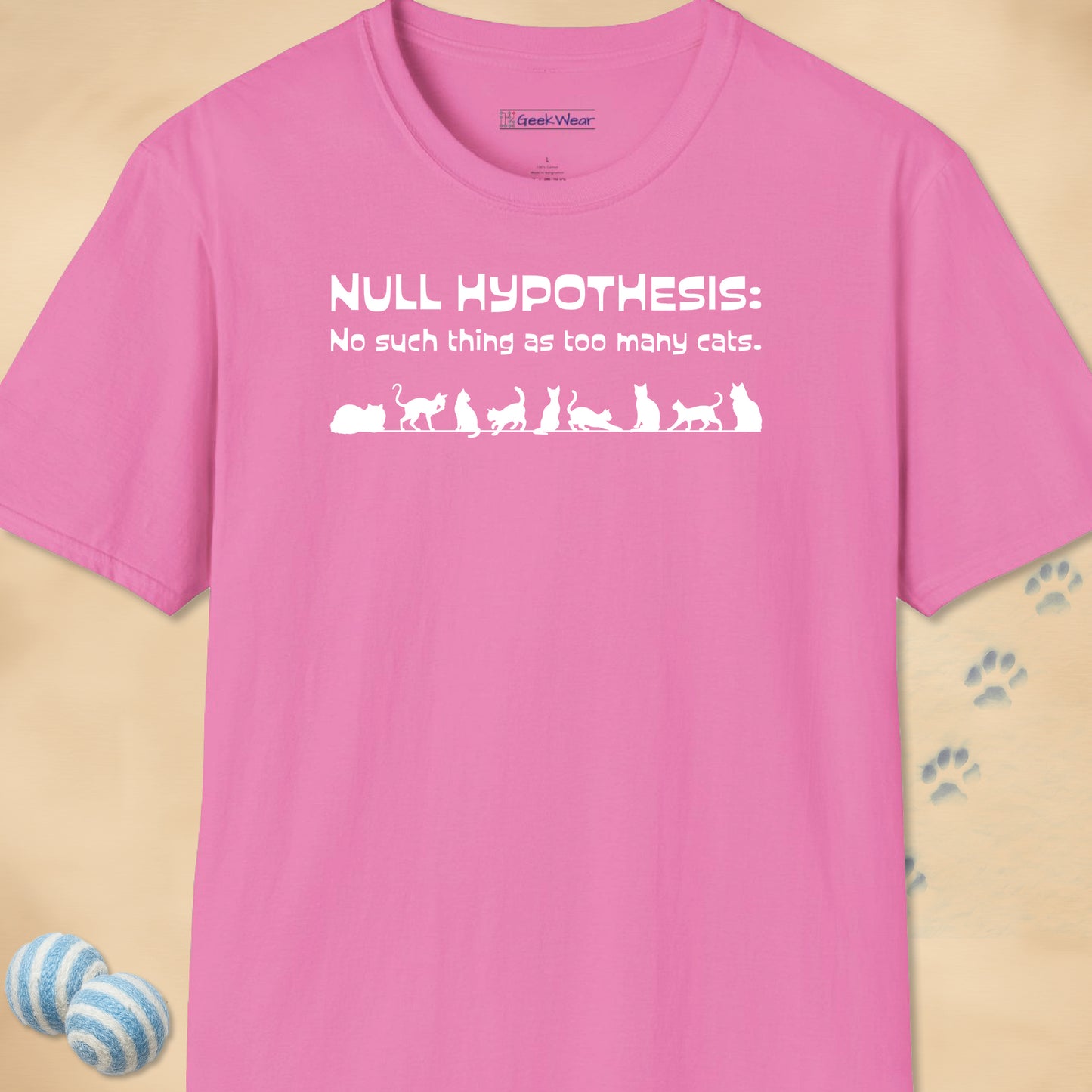 GeekWear Cat Null Hypothesis style 2 T-Shirt