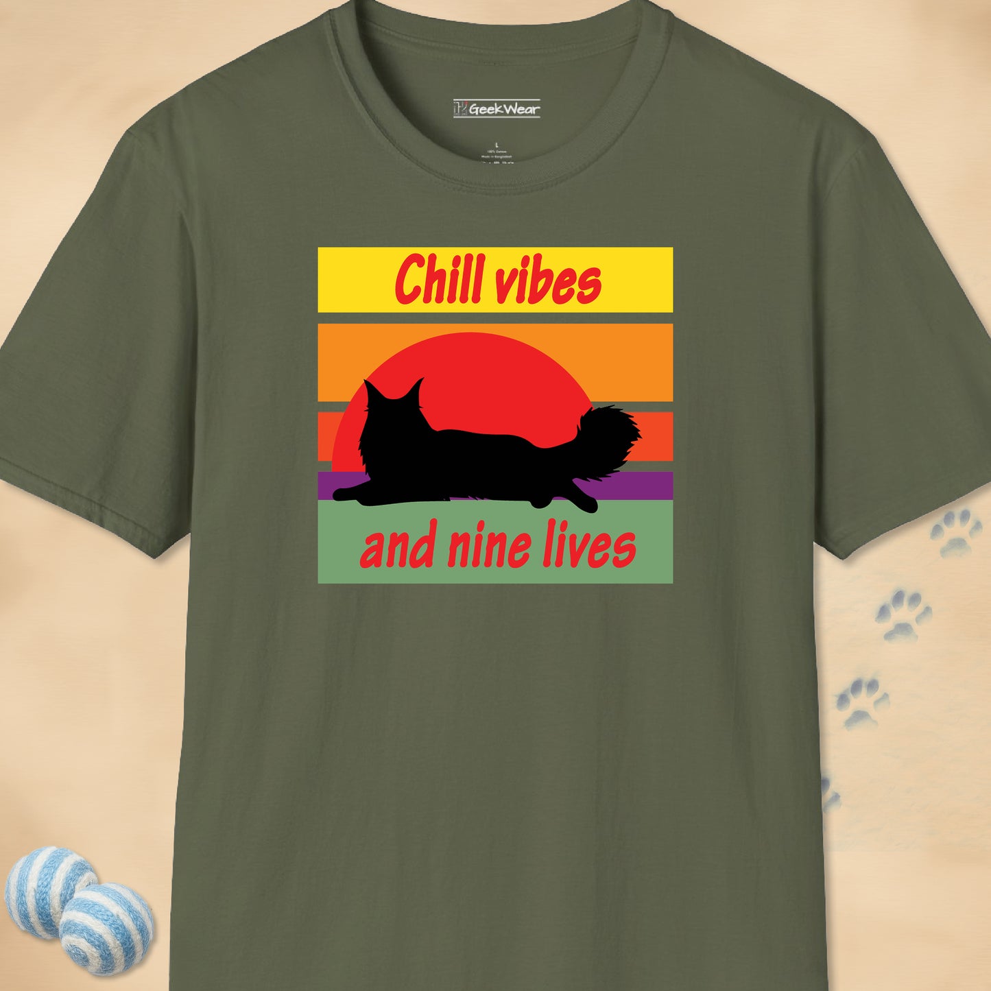 GeekWear Cat Chill T-Shirt