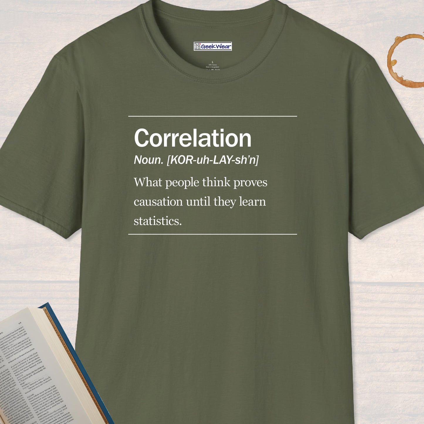 GeekWear Science Definitions Correlation T-Shirt
