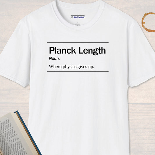 GeekWear Science Definitions Planck Length T-Shirt