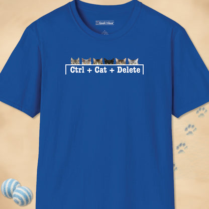 GeekWear Cat Ctrl Cat Delete T-Shirt