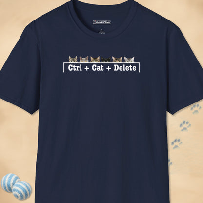 GeekWear Cat Ctrl Cat Delete T-Shirt