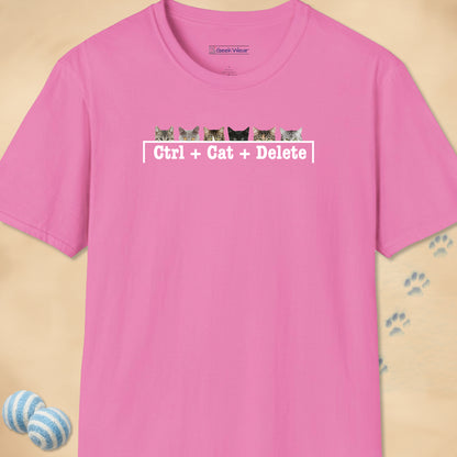 GeekWear Cat Ctrl Cat Delete T-Shirt