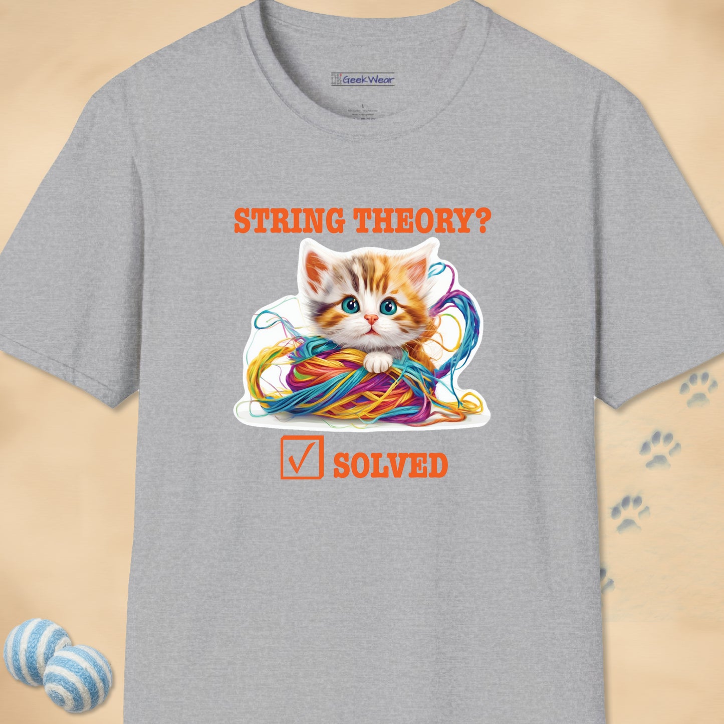 GeekWear Cat String Theory T-Shirt
