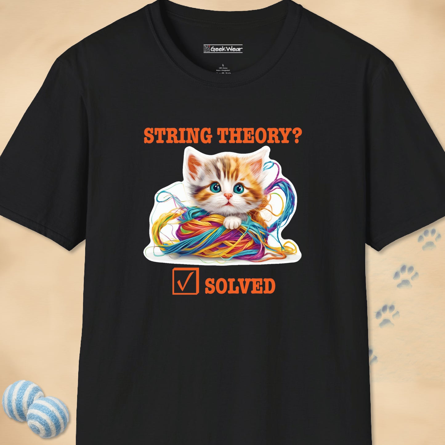 GeekWear Cat String Theory T-Shirt