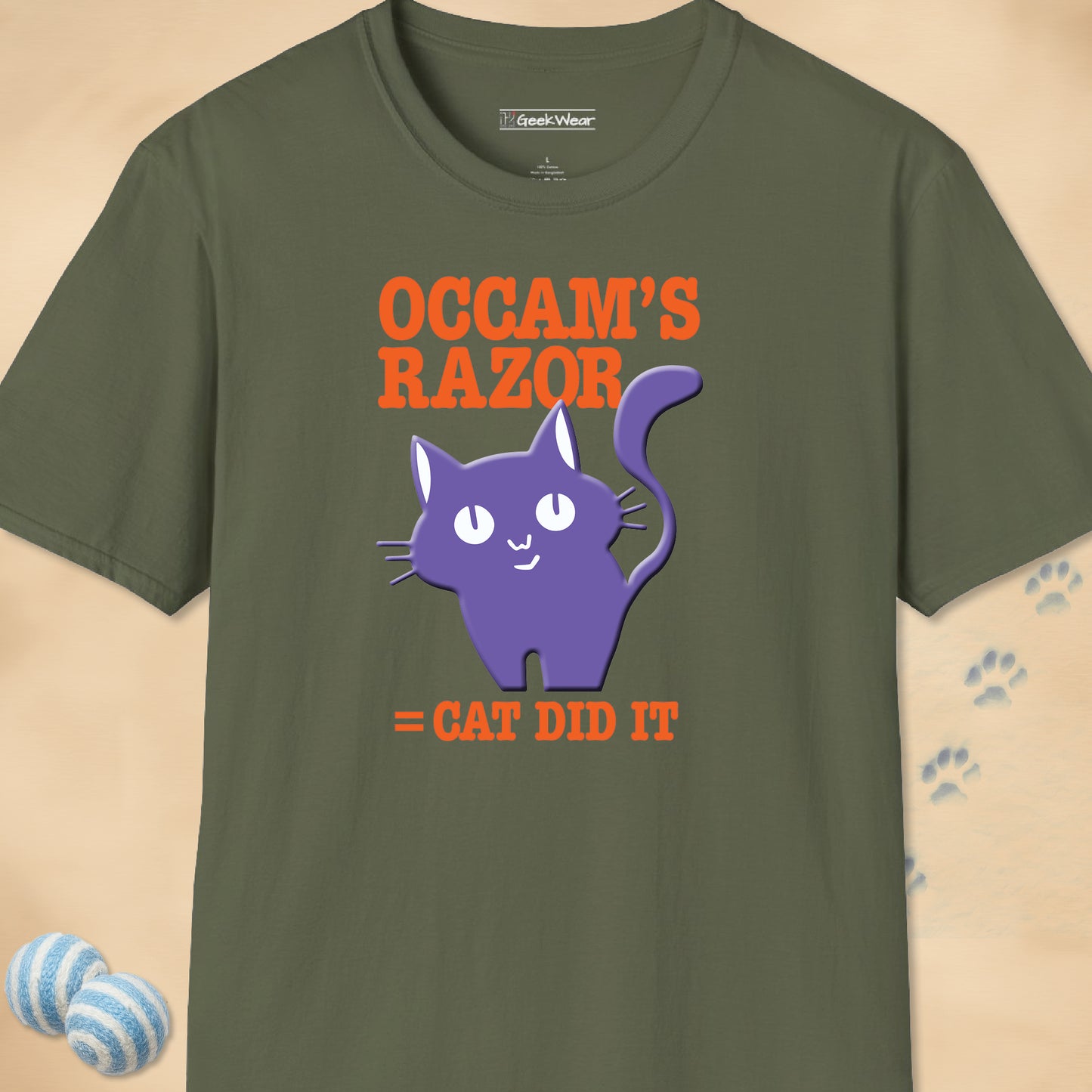 GeekWear Cat Occam's Razor T-Shirt