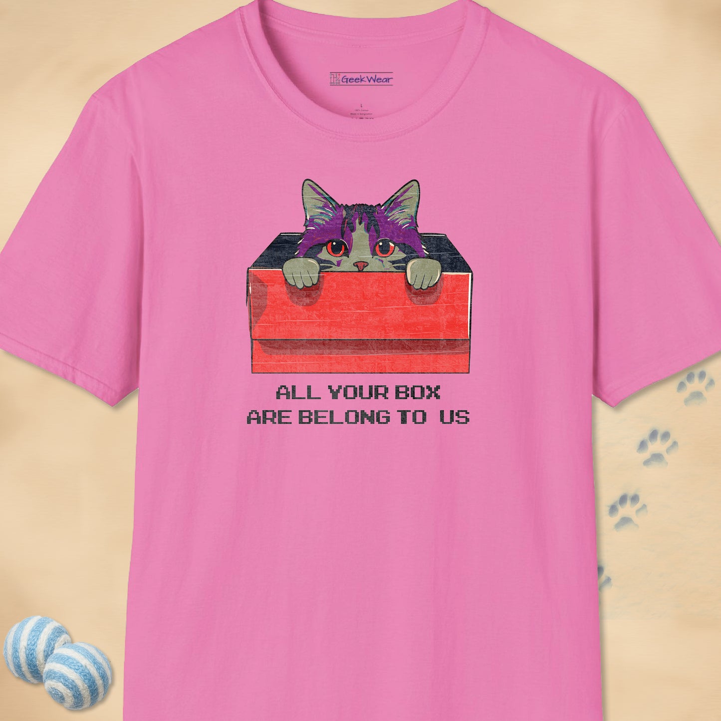 GeekWear Cat All Your Box vivid T-Shirt