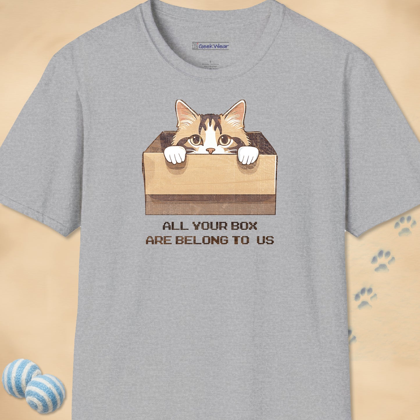 GeekWear Cat All Your Box Are Belong To Us T-Shirt