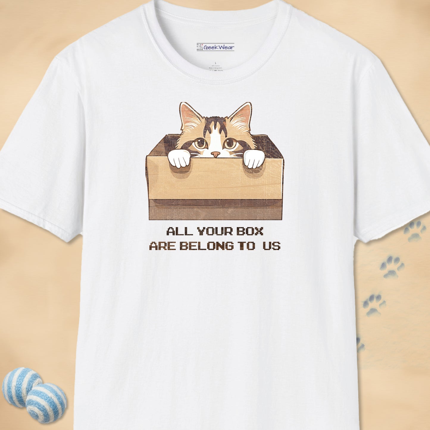 GeekWear Cat All Your Box Are Belong To Us T-Shirt