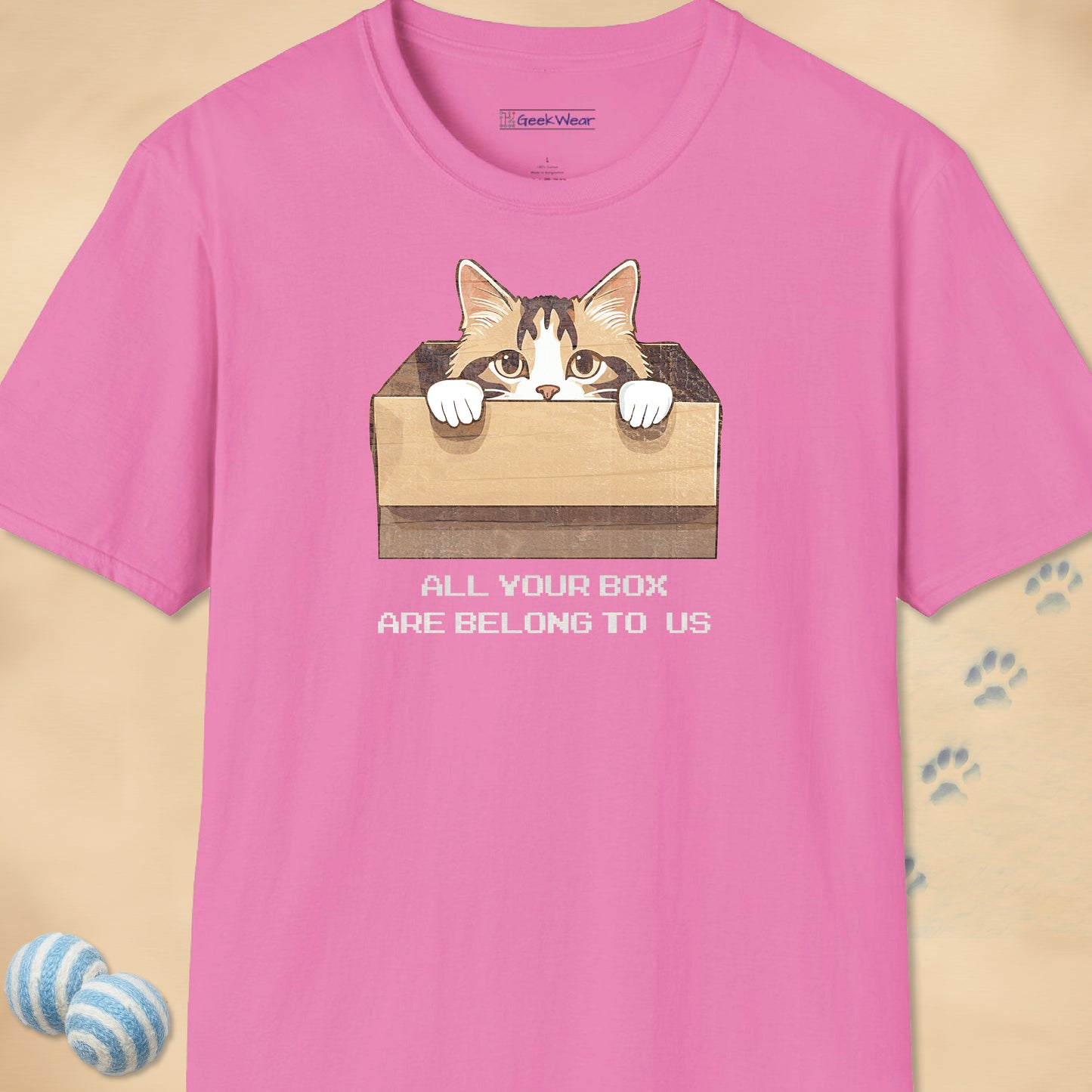 GeekWear Cat All Your Box Are Belong To Us T-Shirt