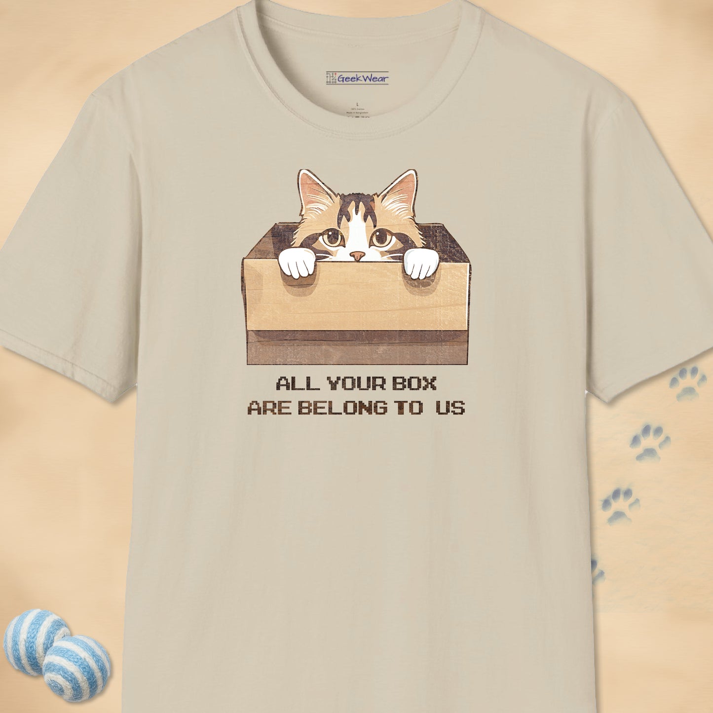 GeekWear Cat All Your Box Are Belong To Us T-Shirt