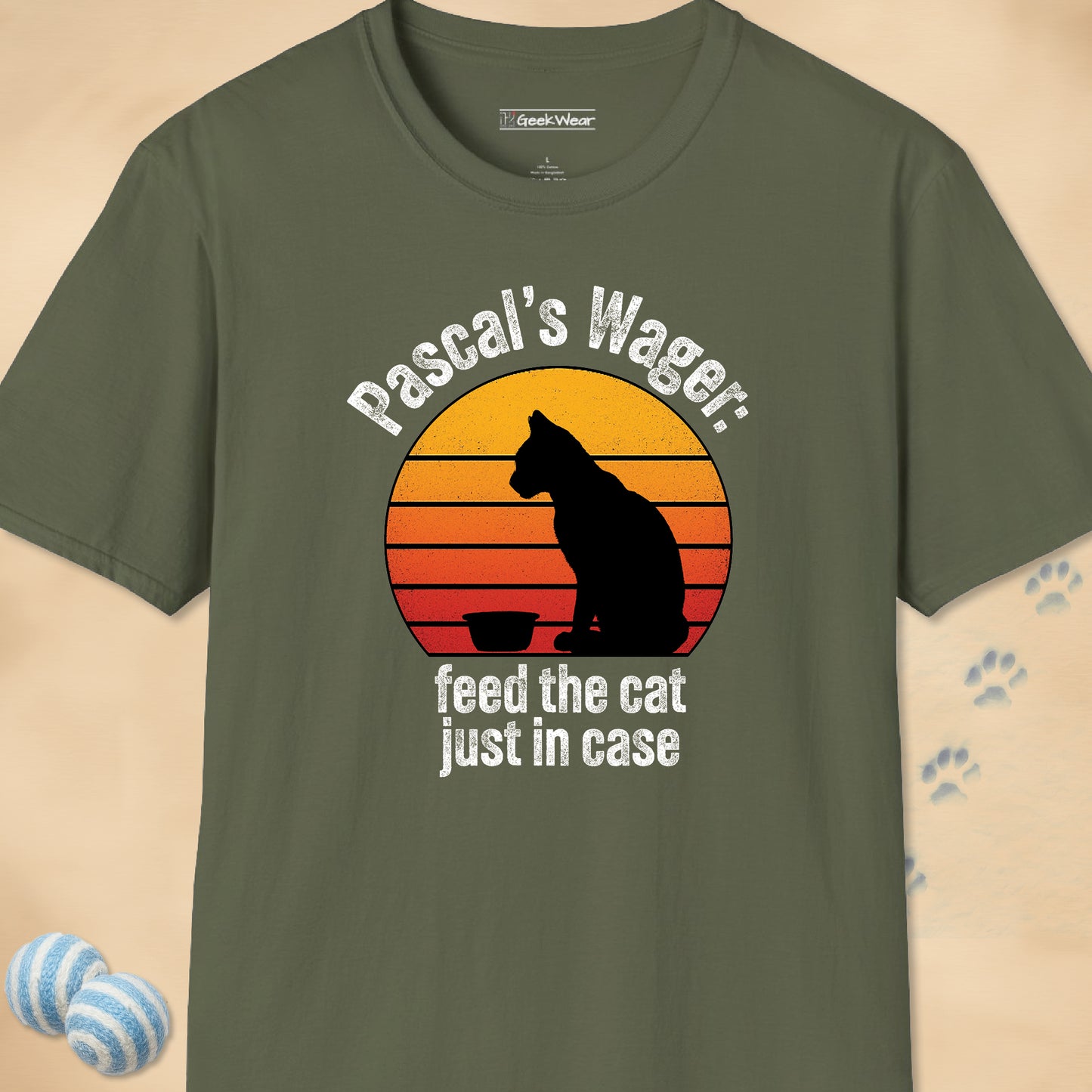 GeekWear Cat Pascal's Wager T-Shirt