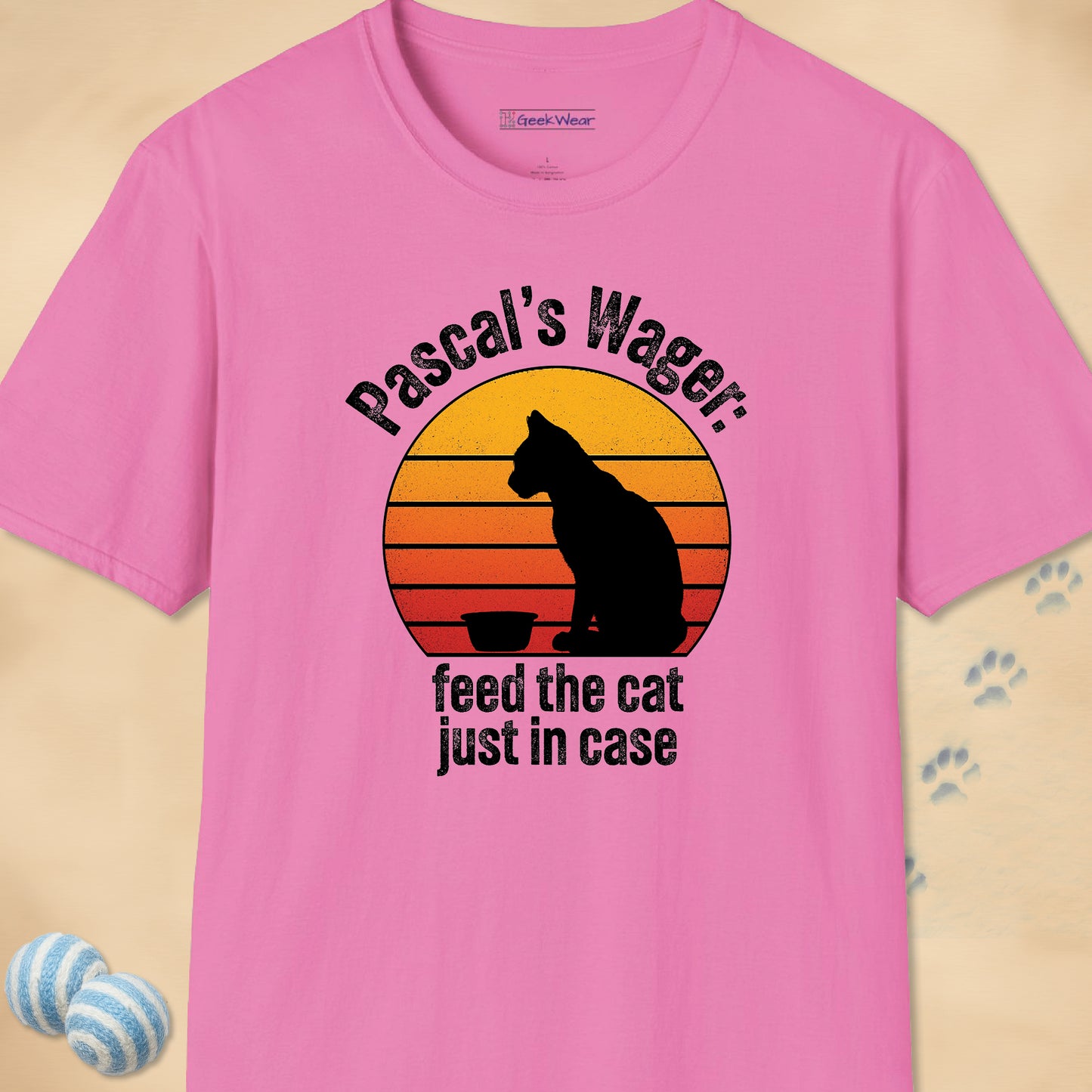 GeekWear Cat Pascal's Wager T-Shirt