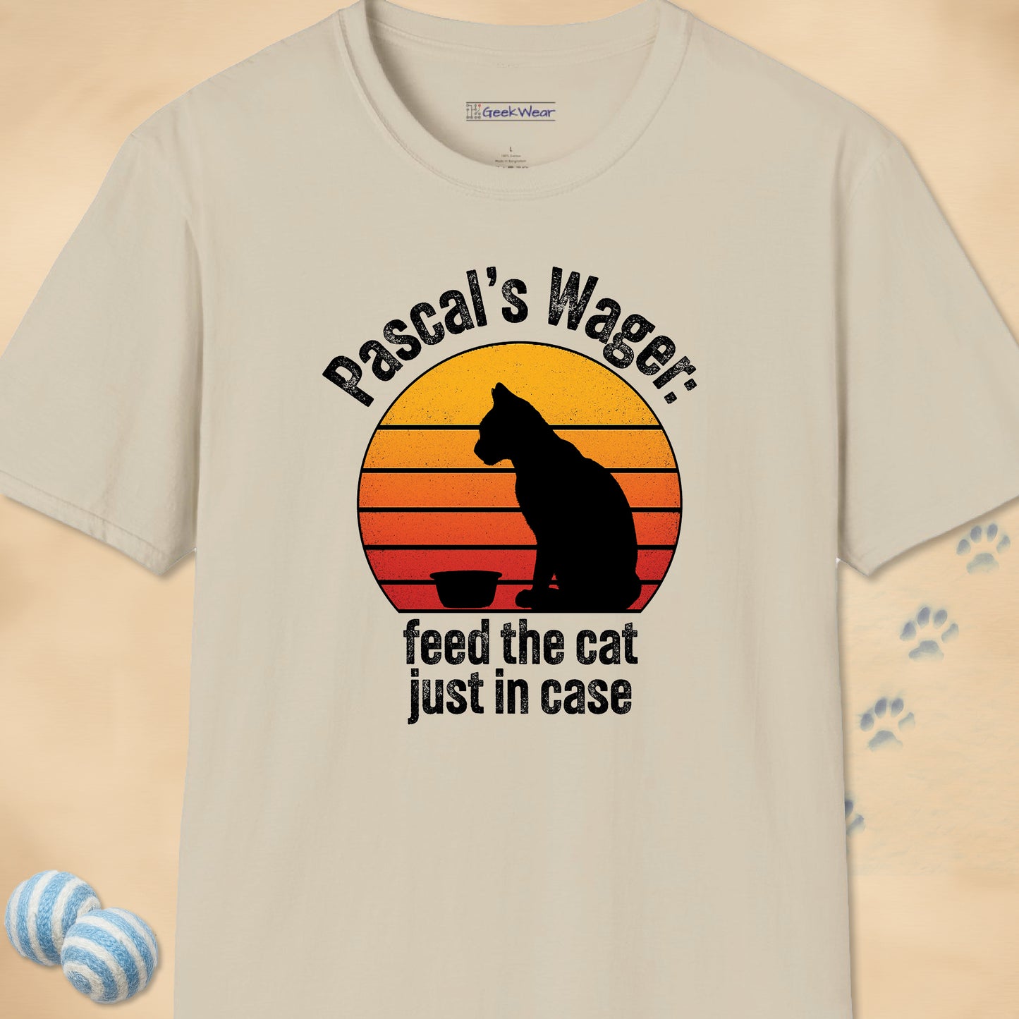 GeekWear Cat Pascal's Wager T-Shirt