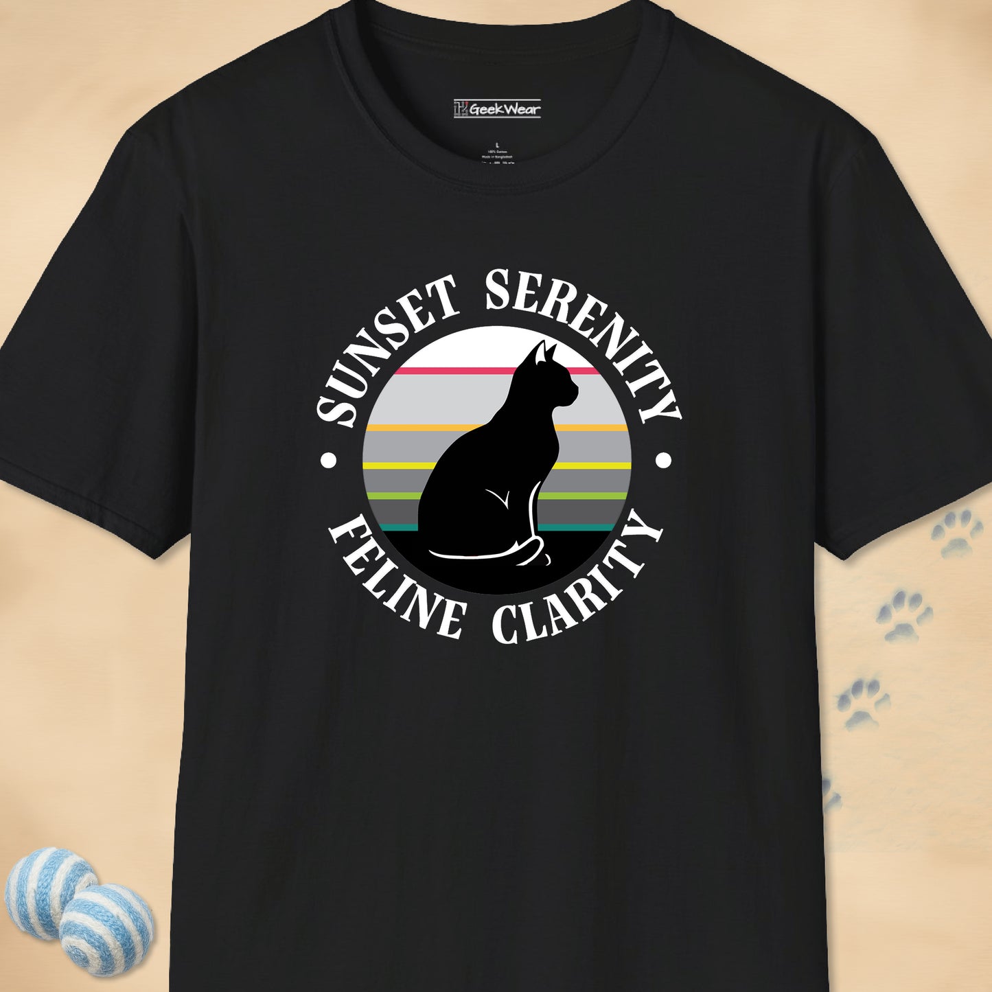 GeekWear Cat Feline Clarity T-Shirt