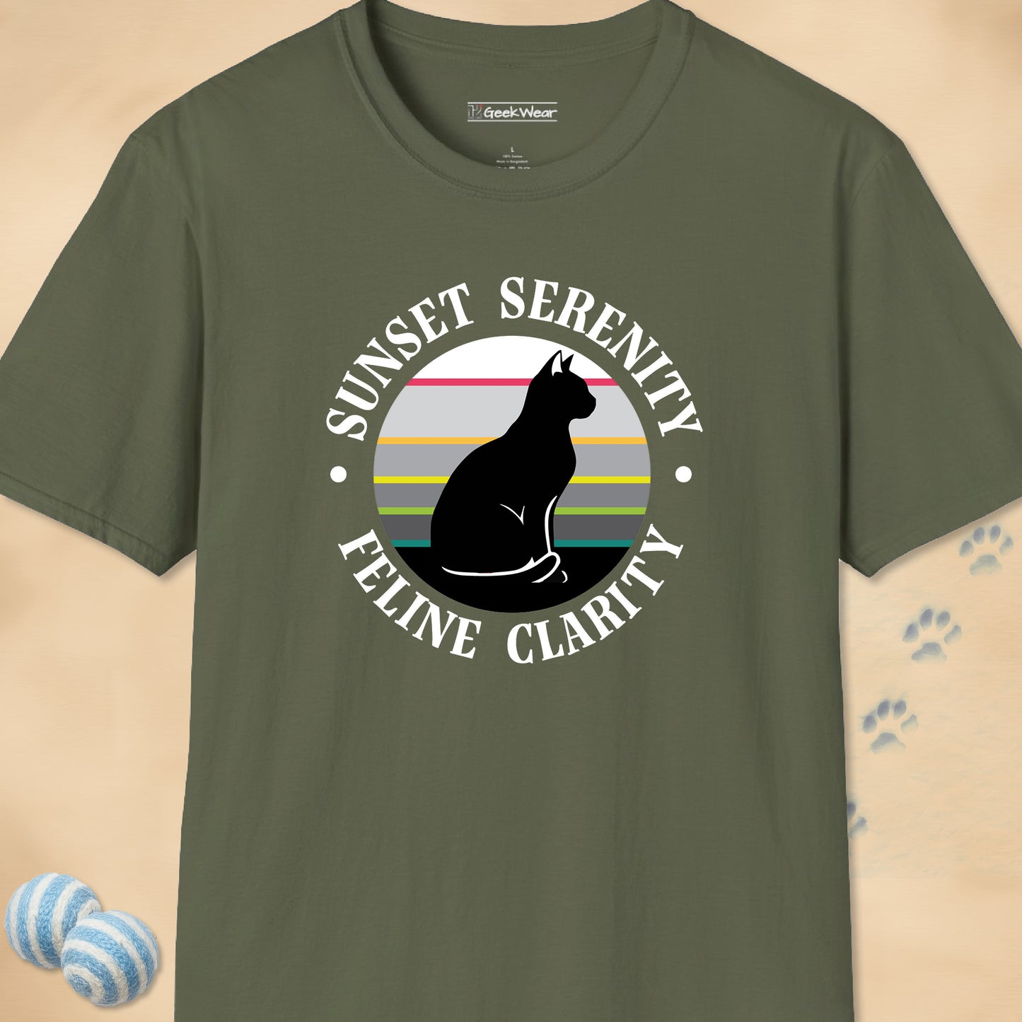 GeekWear Cat Feline Clarity T-Shirt