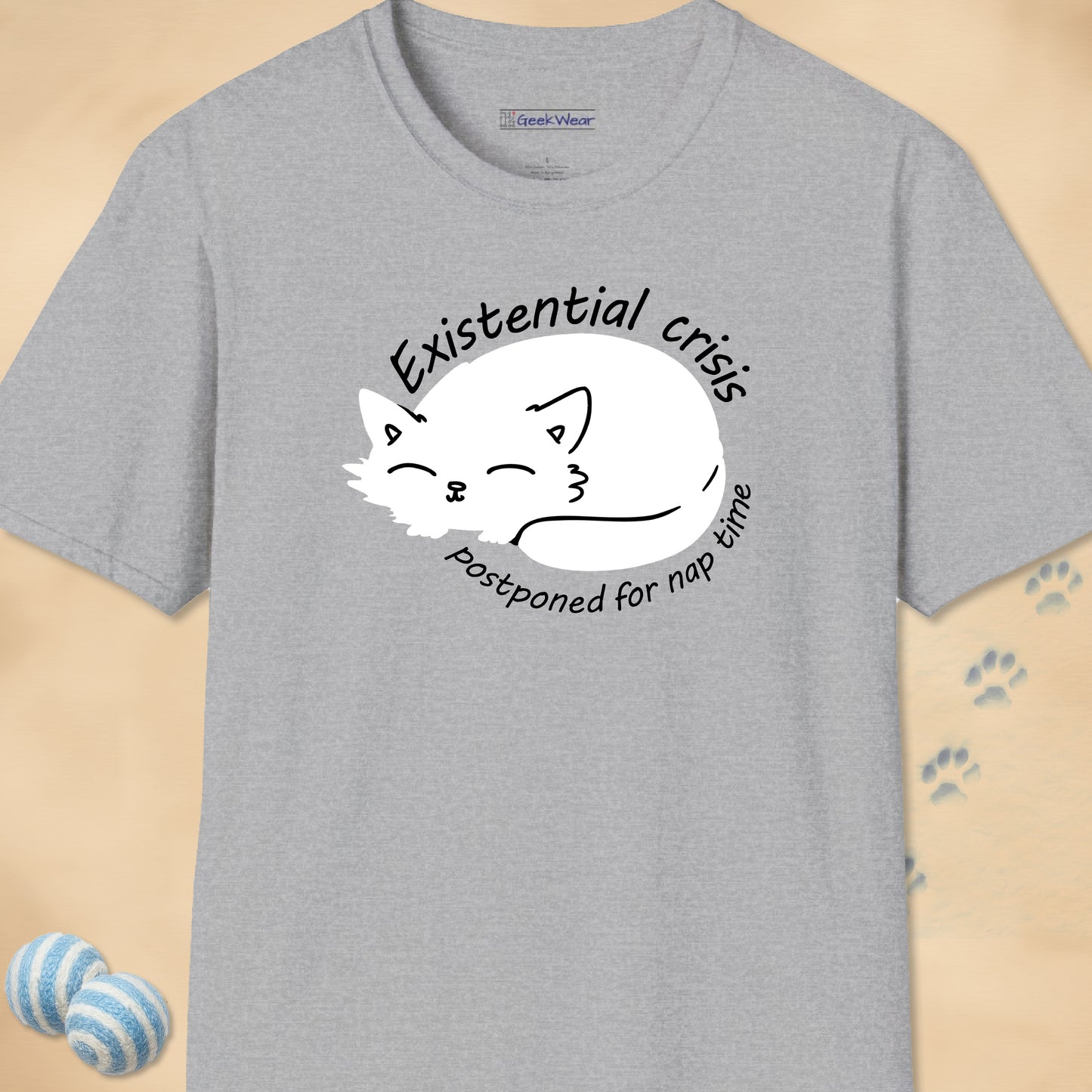 GeekWear Cat Existential Crisis T-Shirt