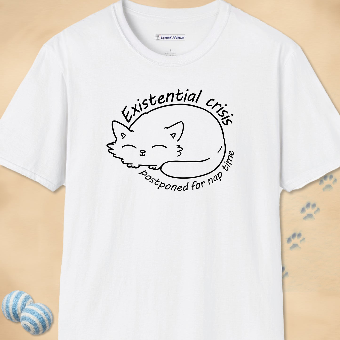 GeekWear Cat Existential Crisis T-Shirt