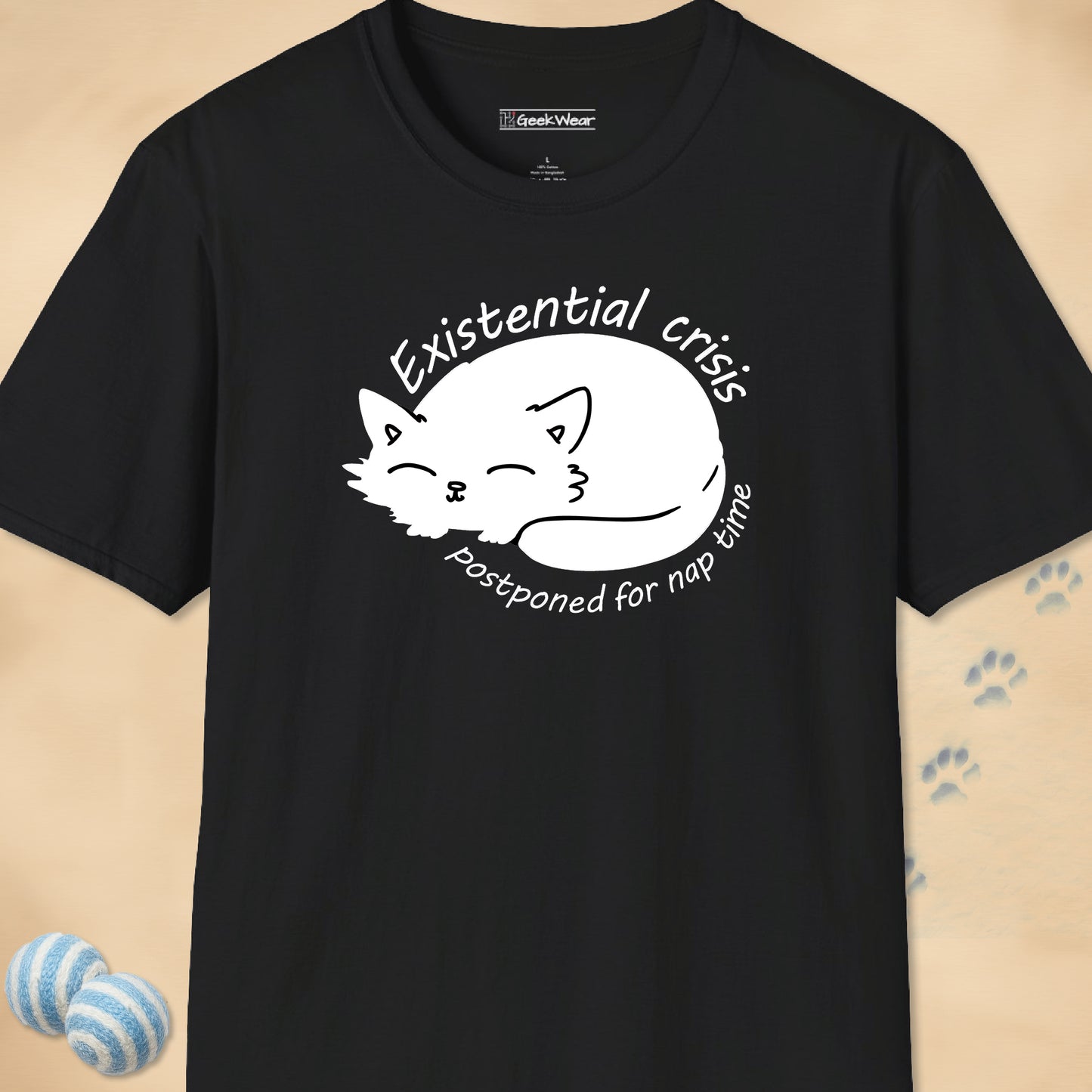 GeekWear Cat Existential Crisis T-Shirt