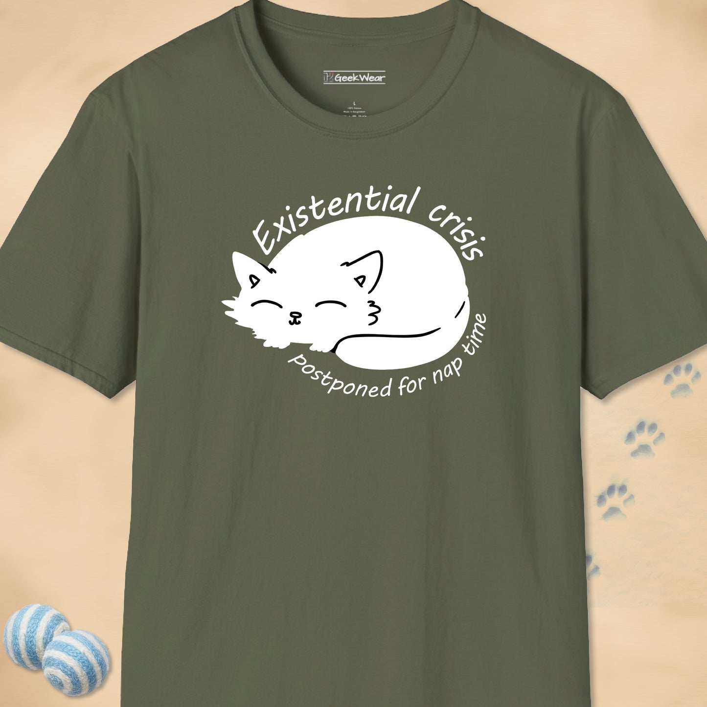 GeekWear Cat Existential Crisis T-Shirt