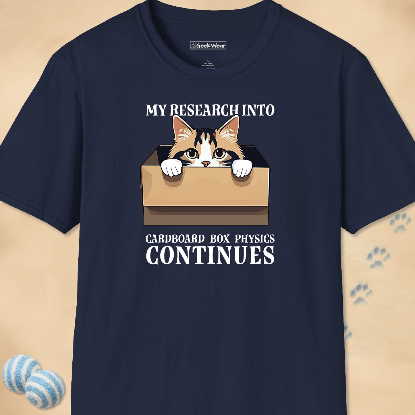 GeekWear Cat Boxes Research T-Shirt
