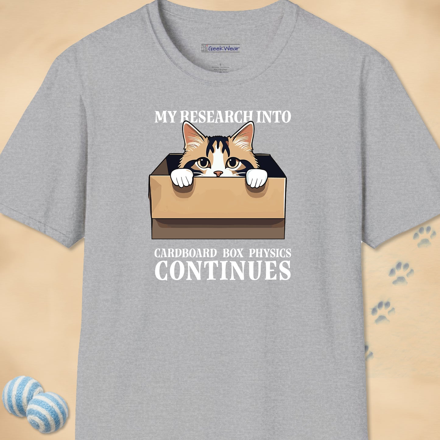 GeekWear Cat Boxes Research T-Shirt