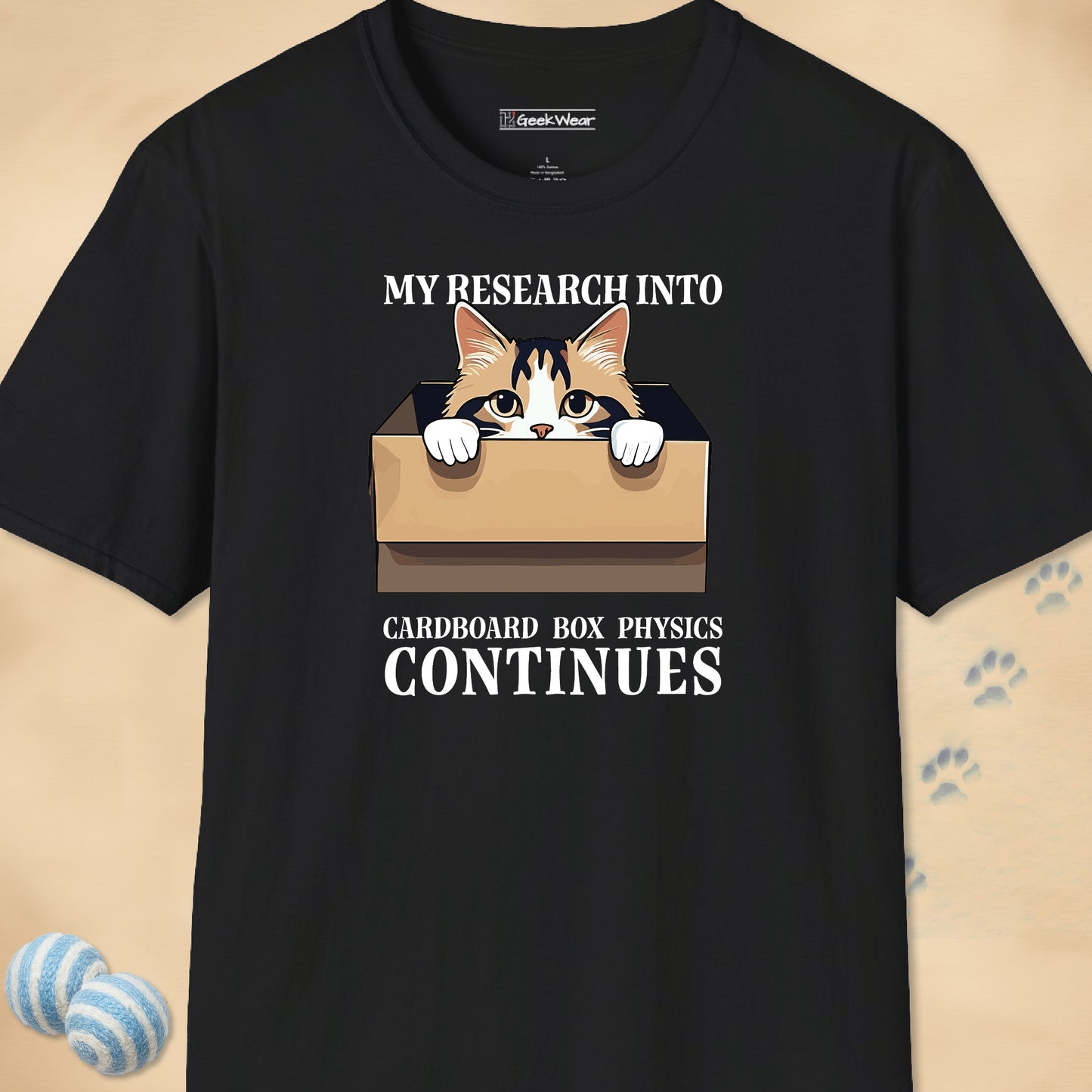 GeekWear Cat Boxes Research T-Shirt